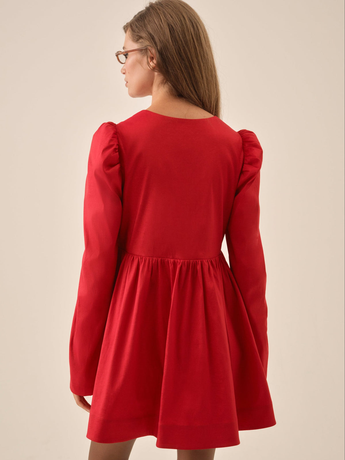 Lucia A-Line Mini Dress - Red