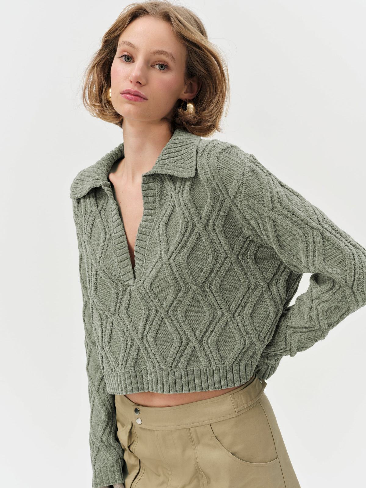 Madison Chenille Polo - Green