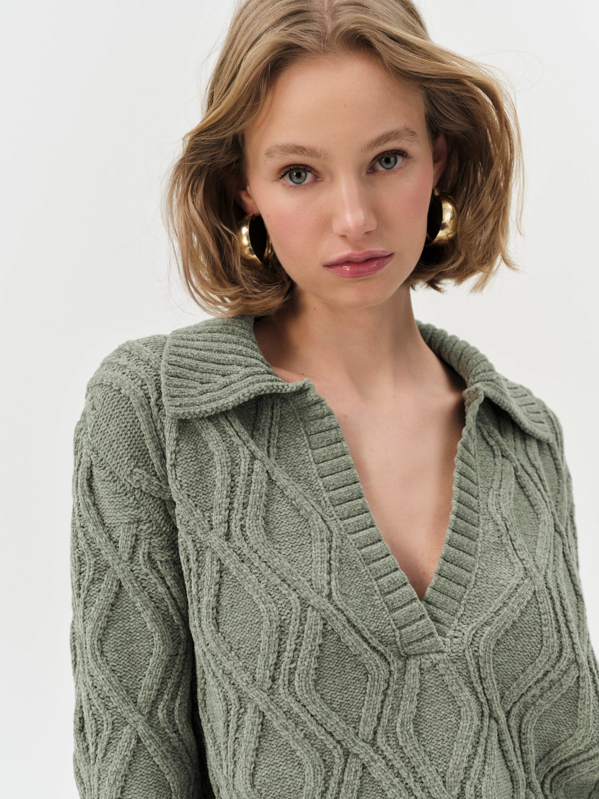 Madison Chenille Polo - Green
