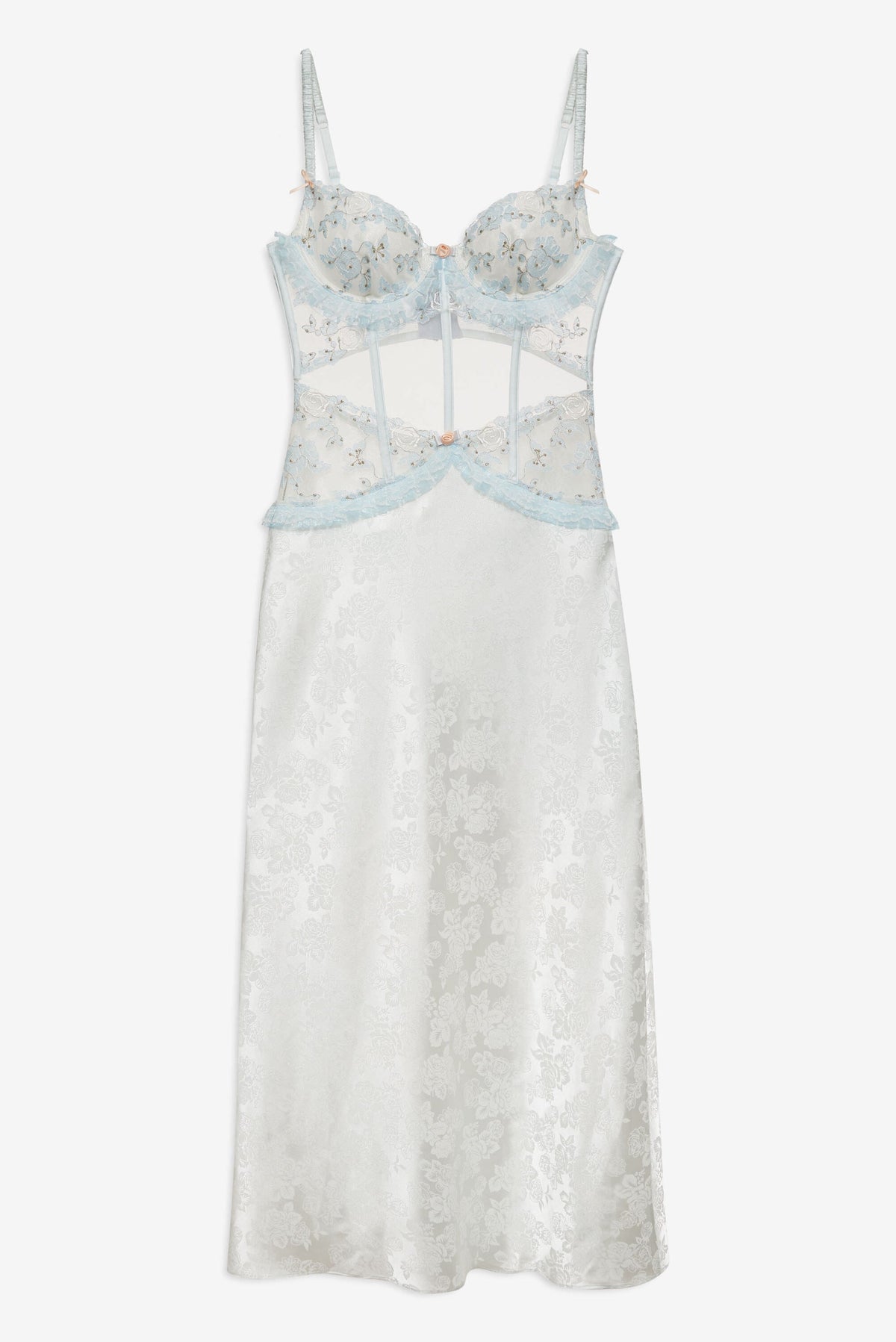 Maribel Maxi Slip Dress - Blue