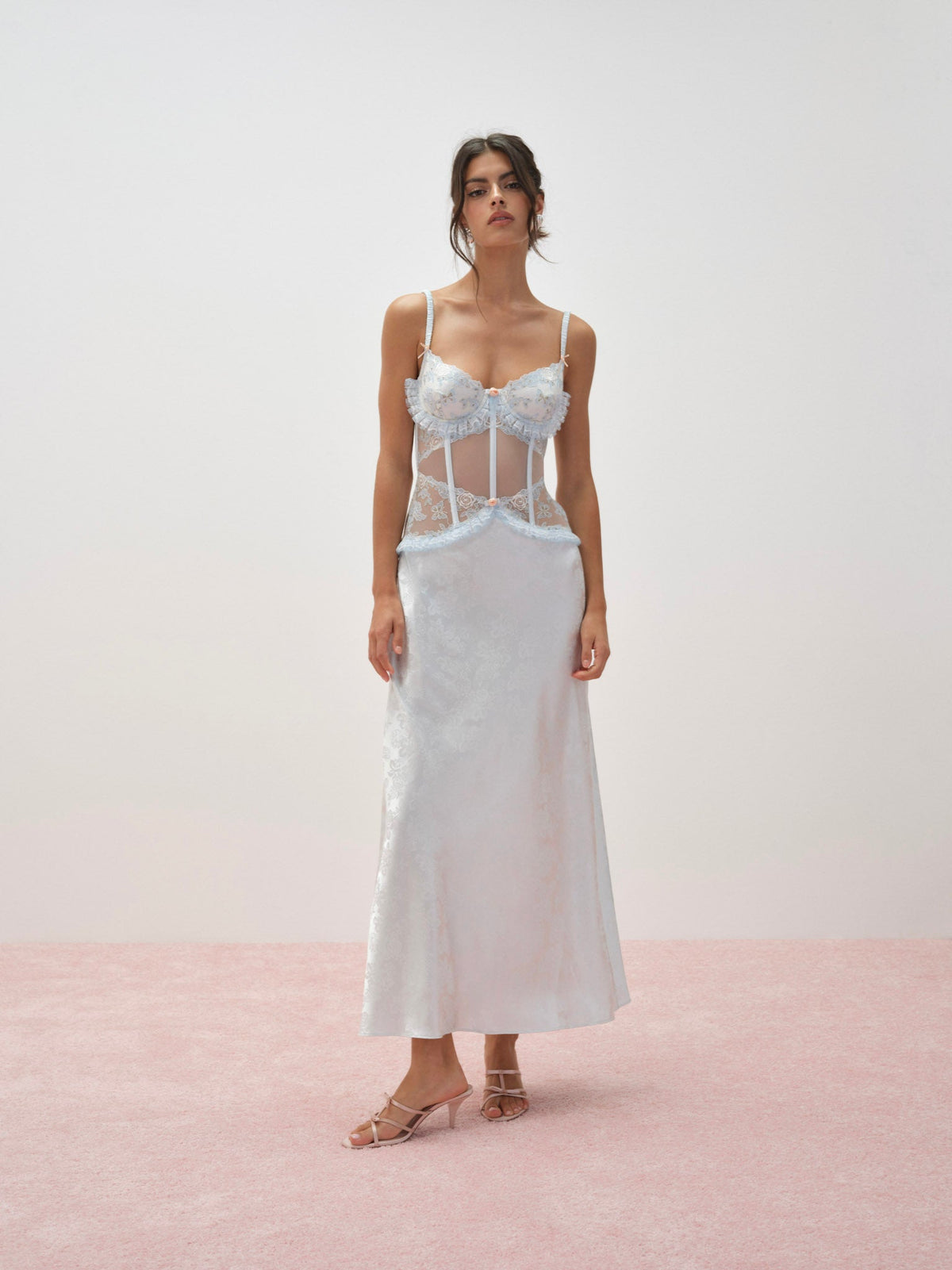 Maribel Maxi Slip Dress - Blue