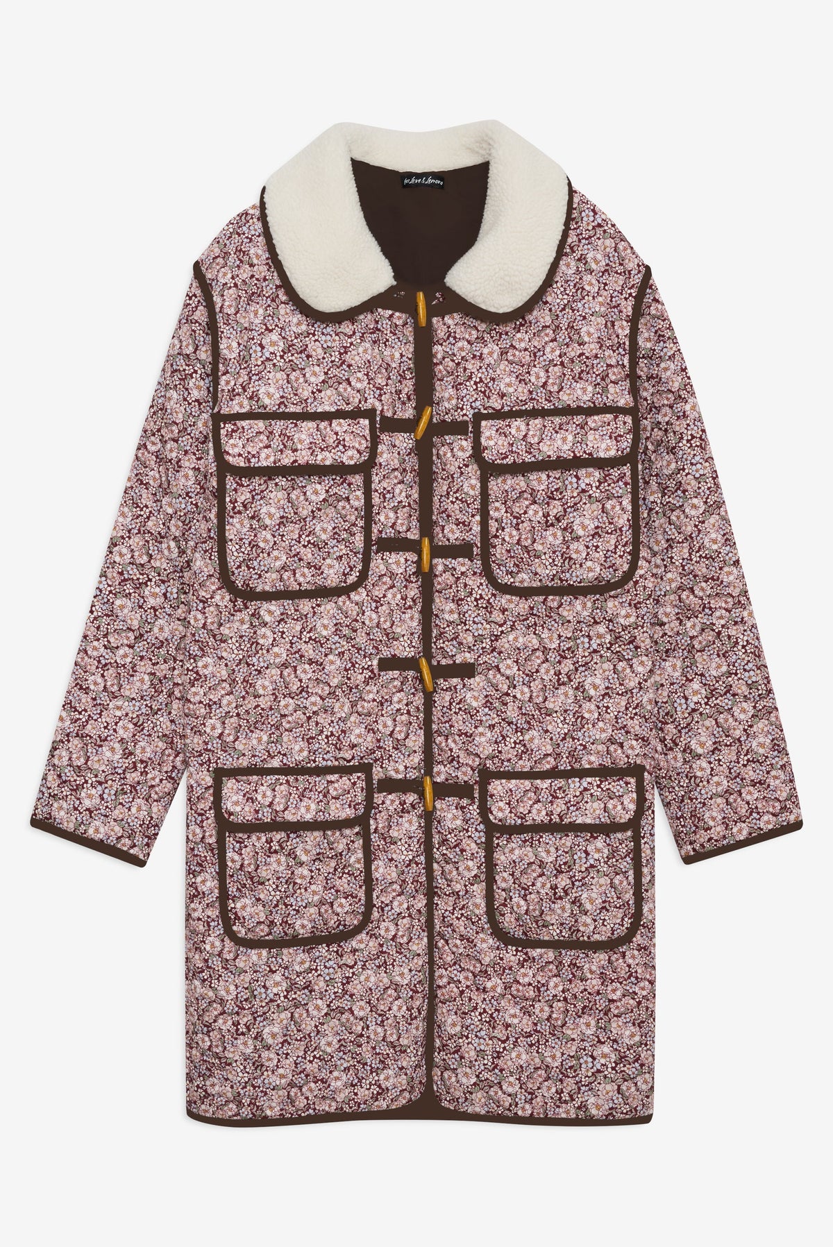 Marlene Floral Chore Coat - Purple