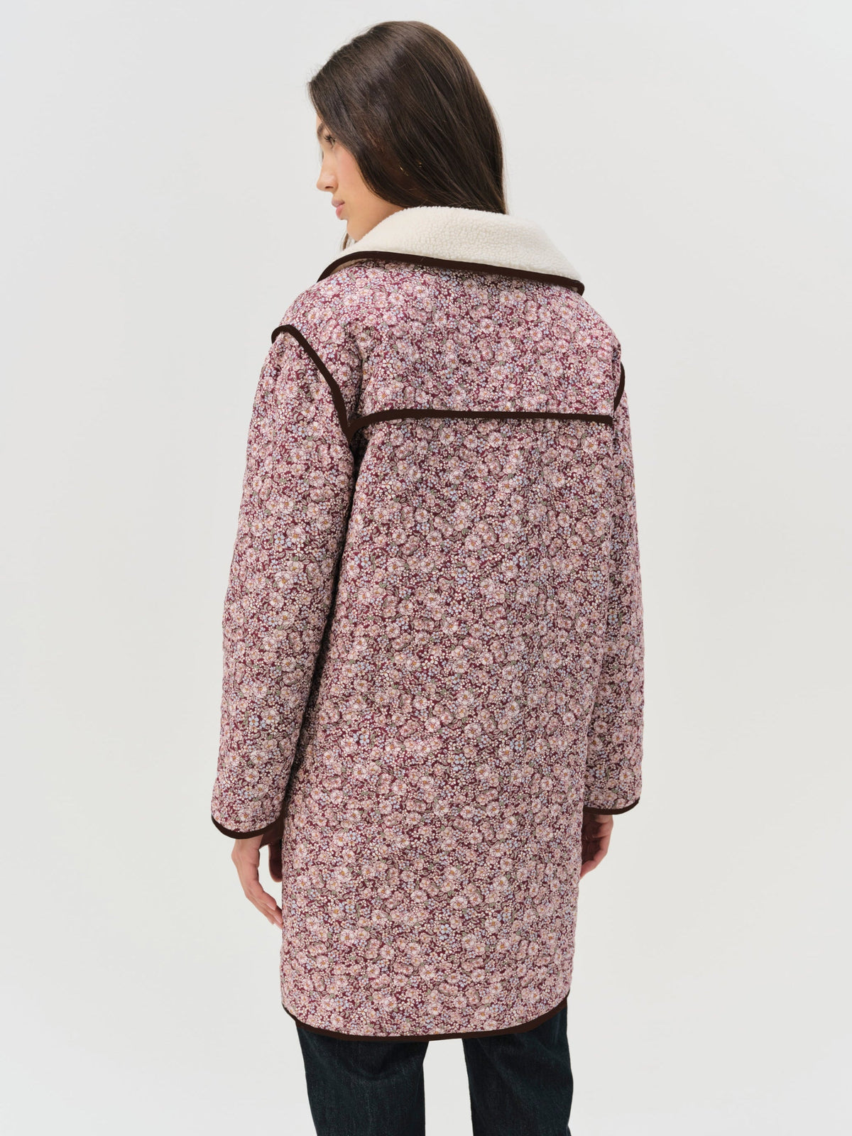 Marlene Floral Chore Coat - Purple