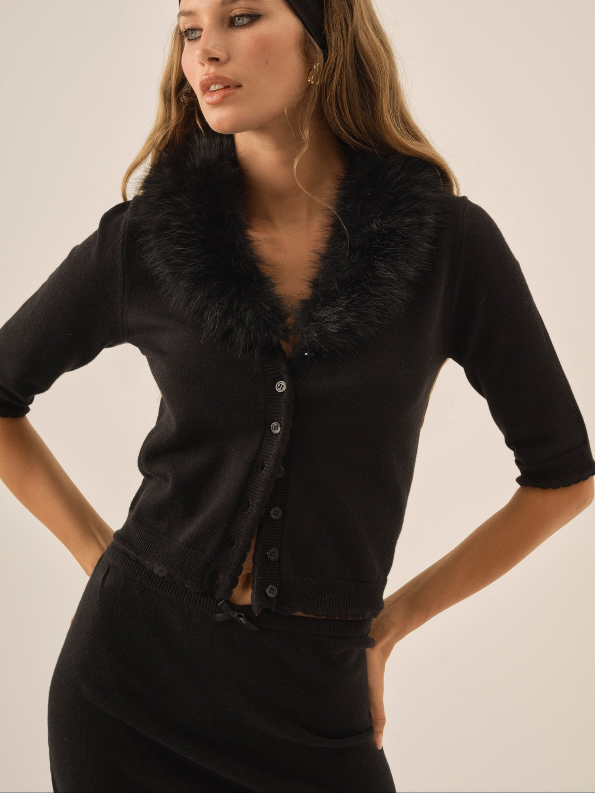 Maura Knit Cardigan - Black