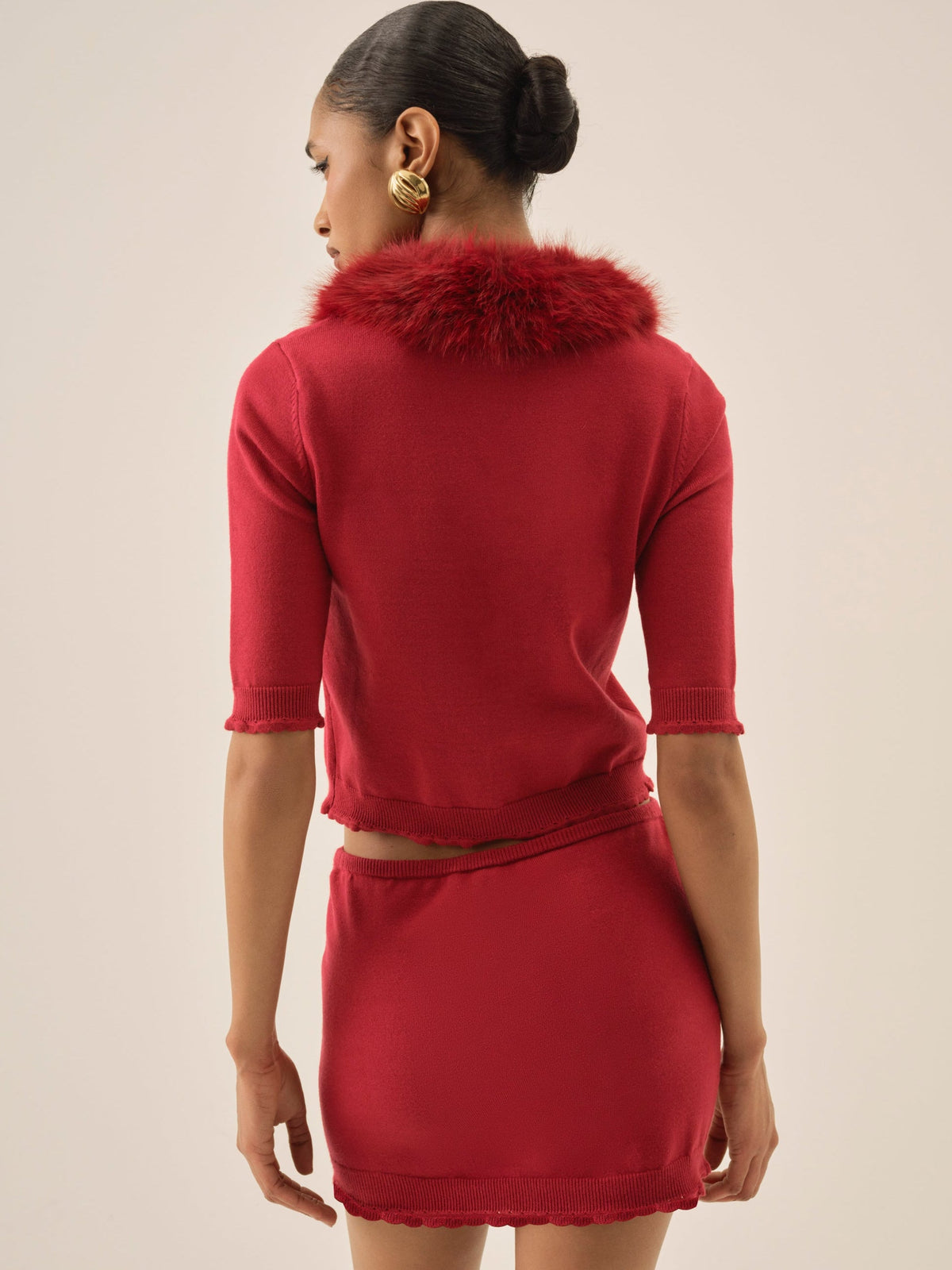 Maura Knit Cardigan - Red