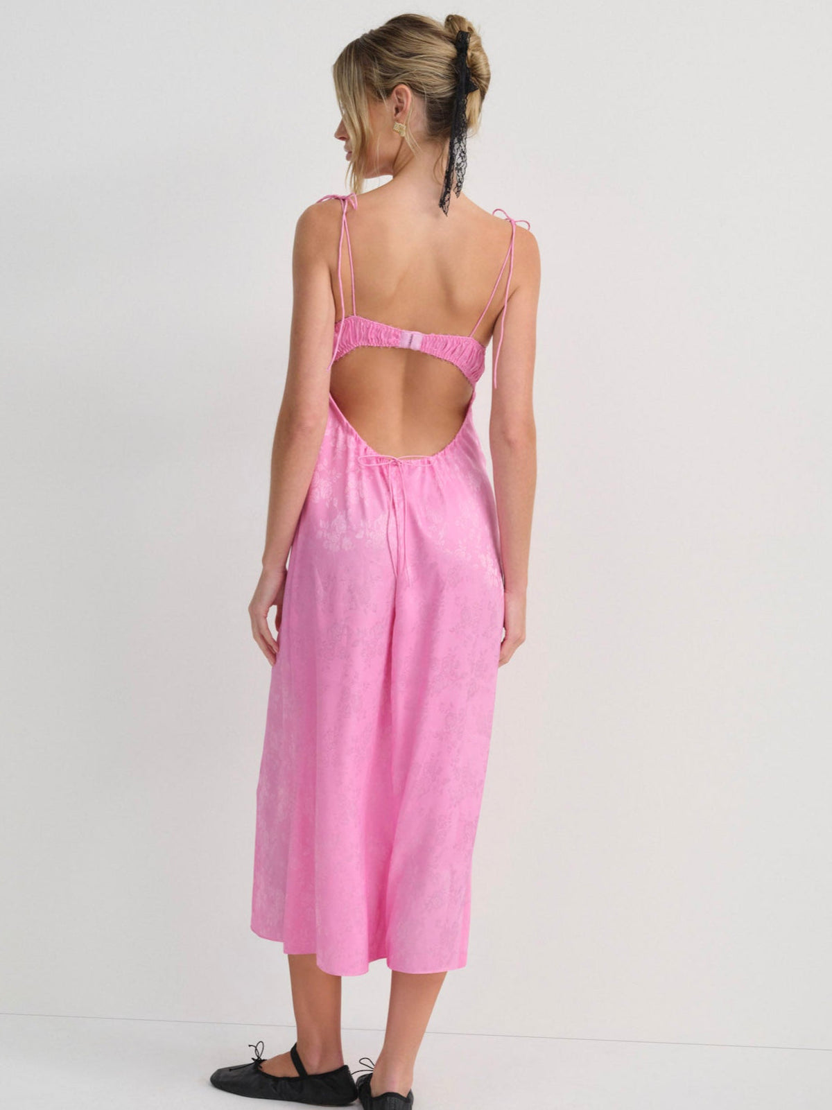 Maye Embroidered Slip Dress - Pink
