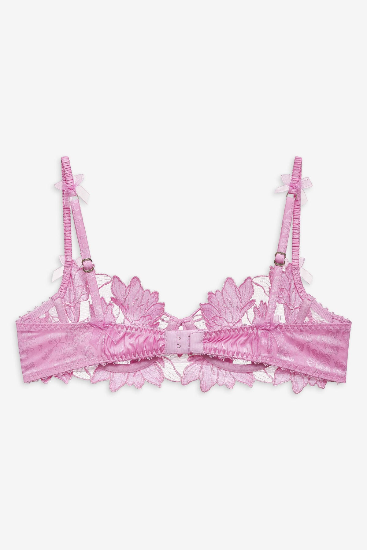 Maye Embroidered Underwire Bra - Pink