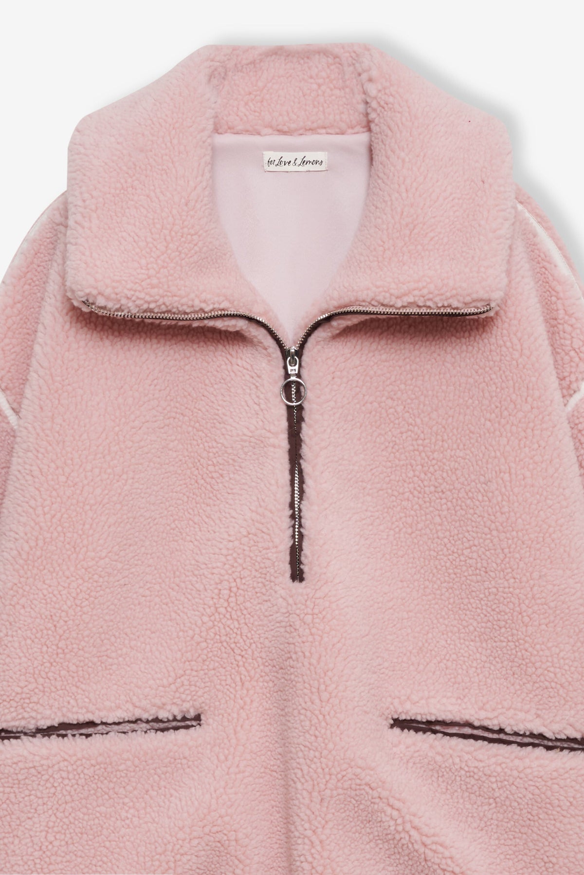 Melody Pullover Sherpa Jacket - Pink