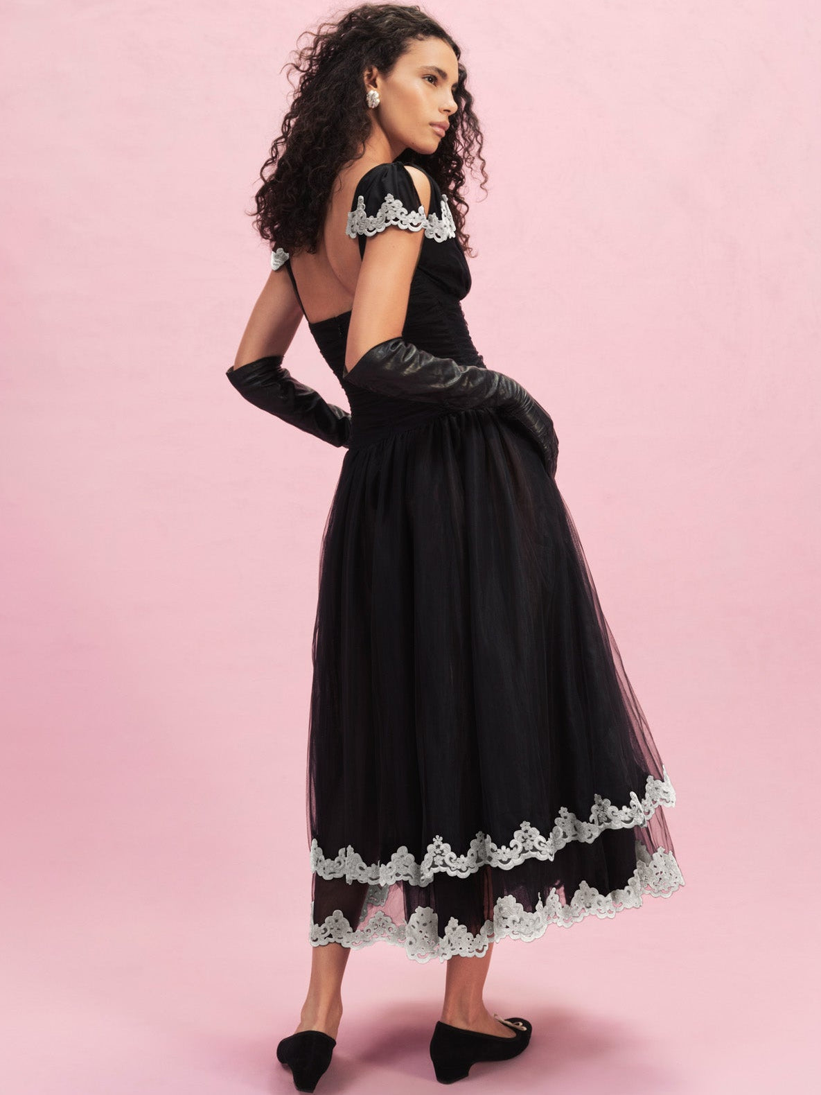 Nicole Midi Dress - Black