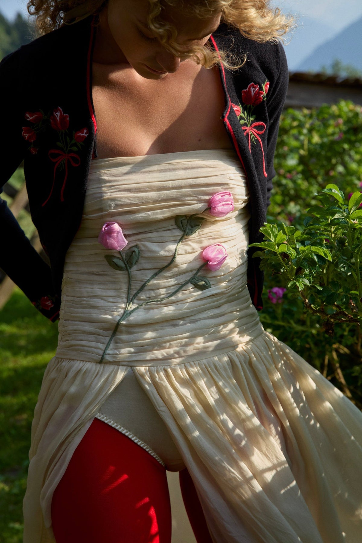 Ophelie Organza Maxi Dress - Blush