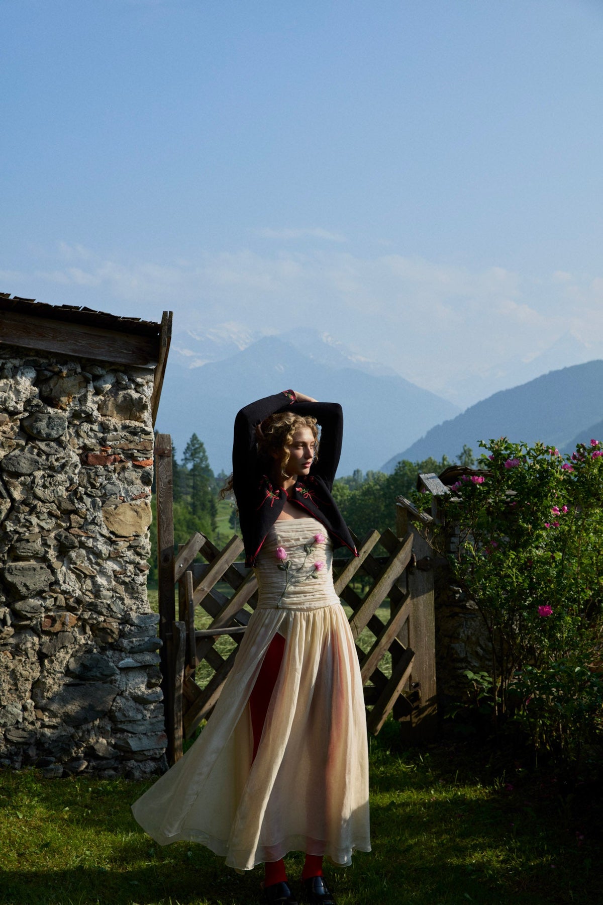 Ophelie Organza Maxi Dress - Blush