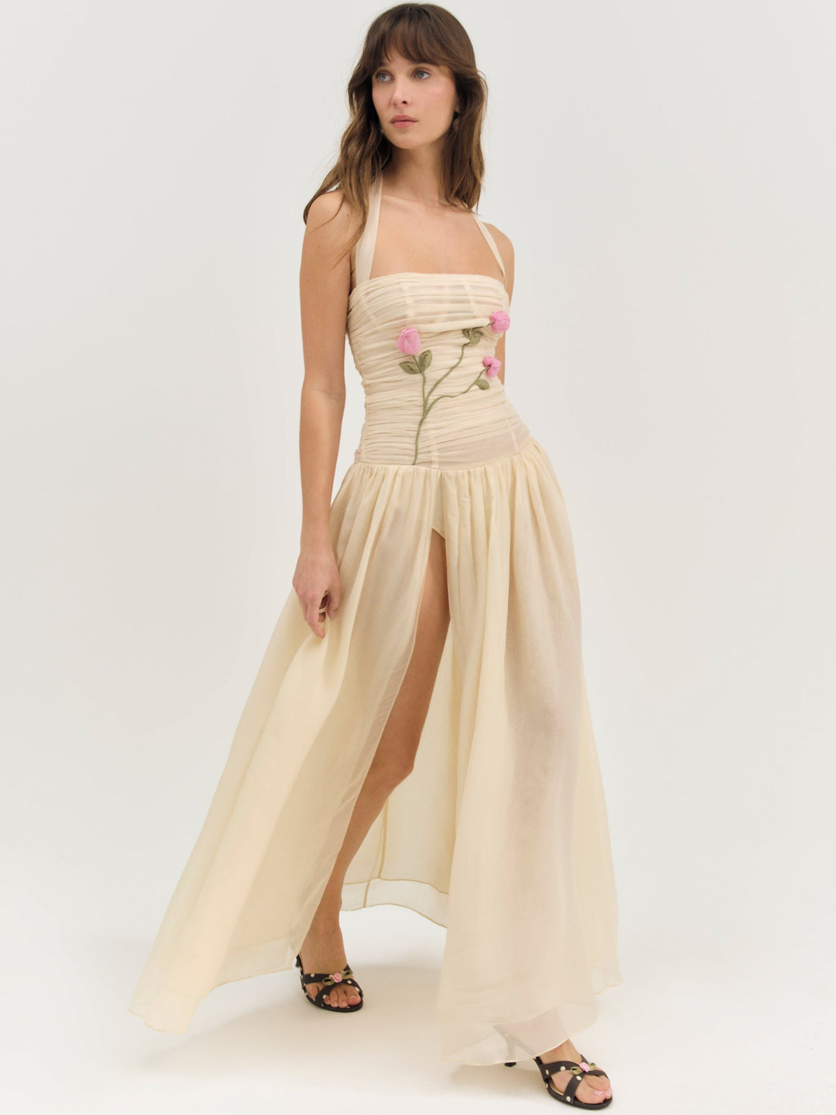 Ophelie Organza Maxi Dress - Blush