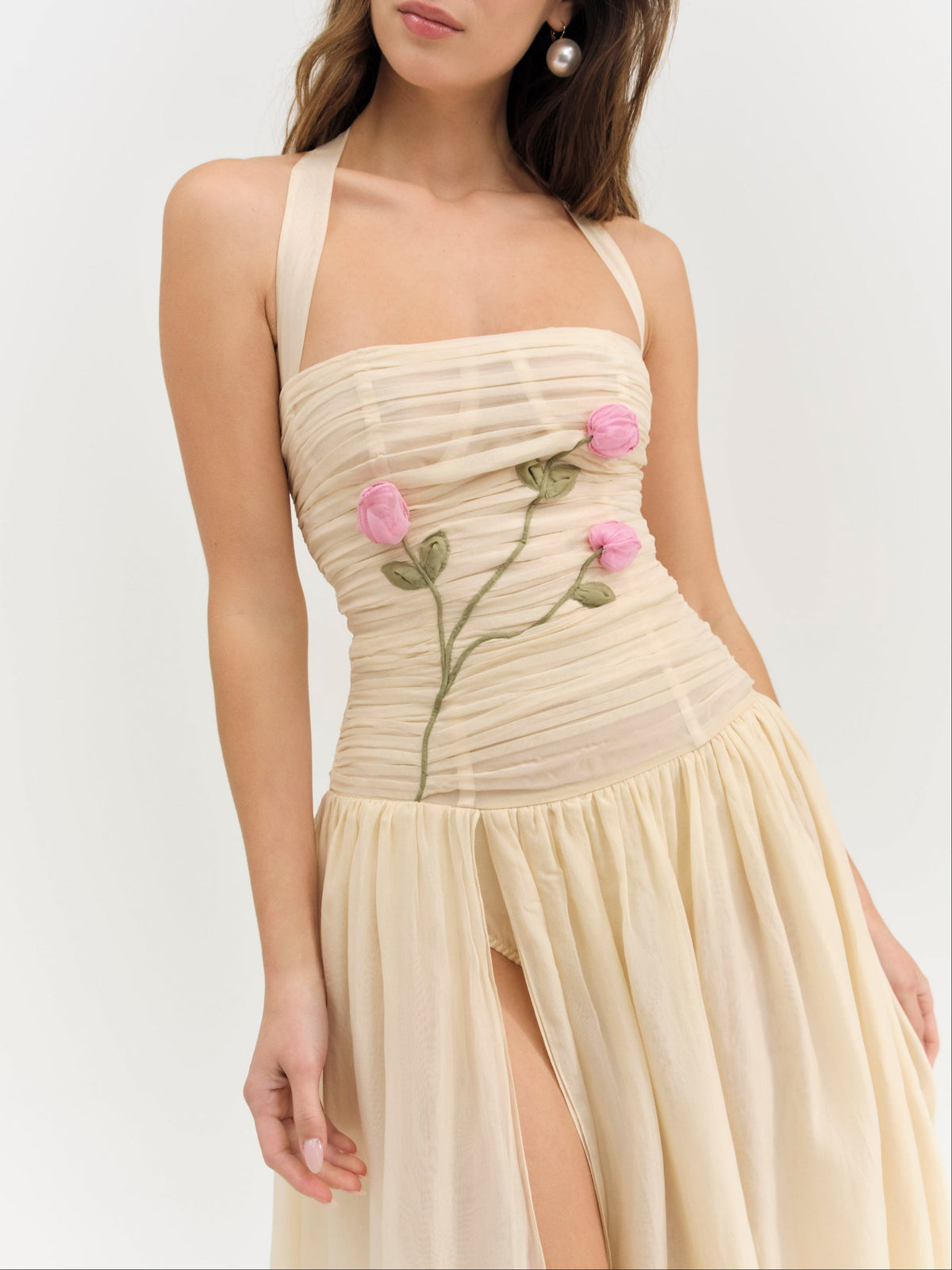 Ophelie Organza Maxi Dress - Blush