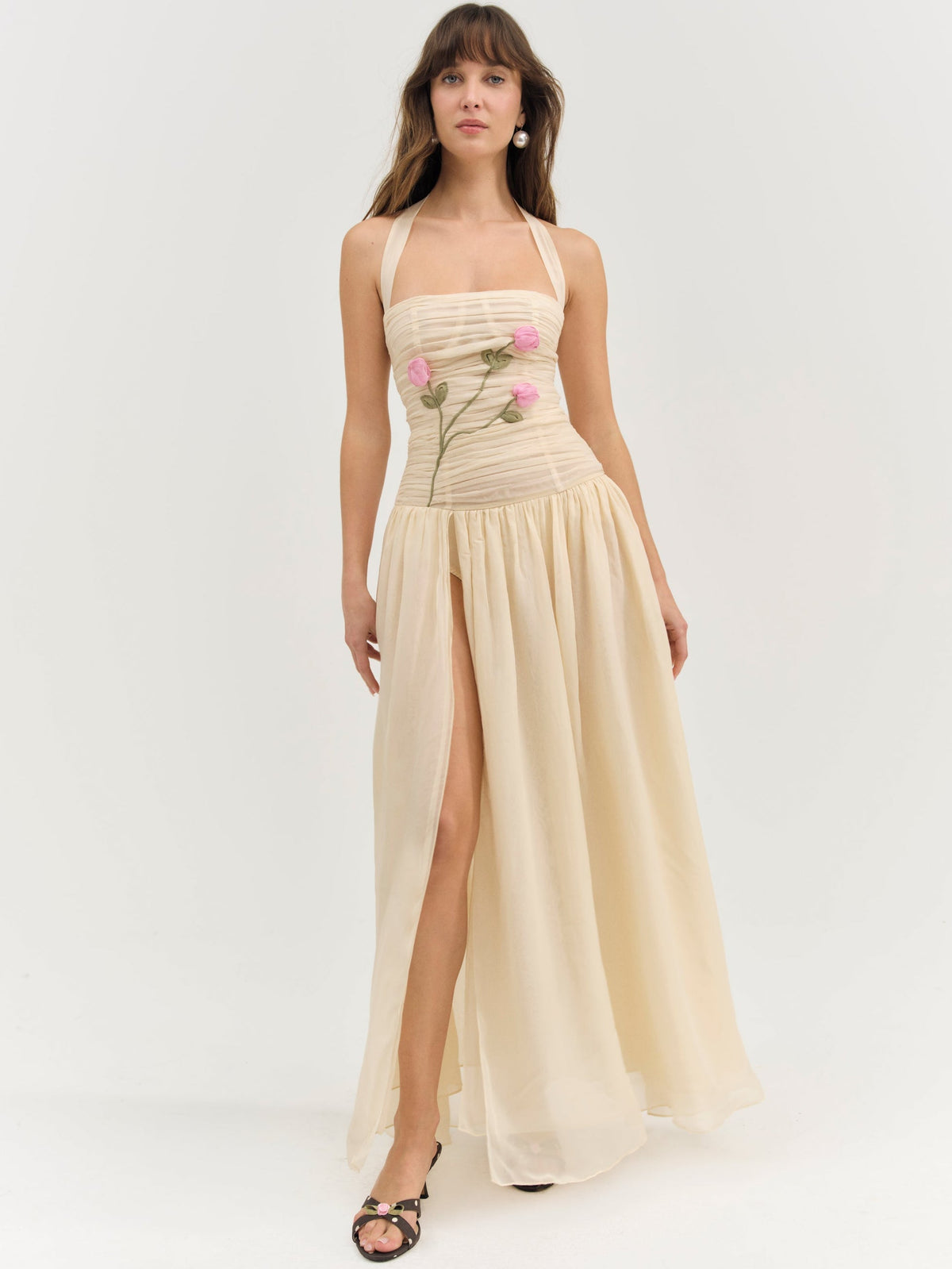 Ophelie Organza Maxi Dress - Blush