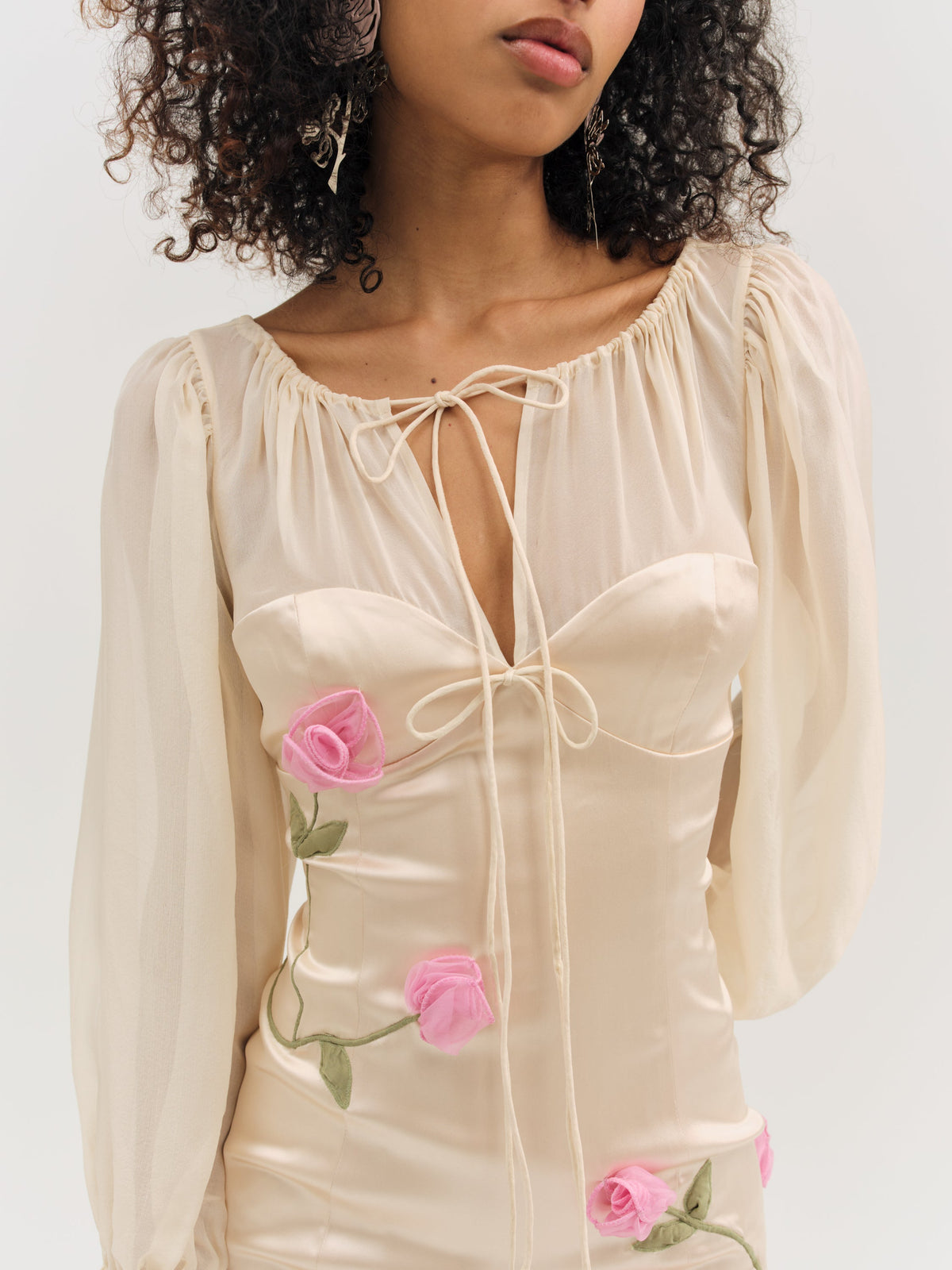 Ophelie Organza Mini Dress - Blush