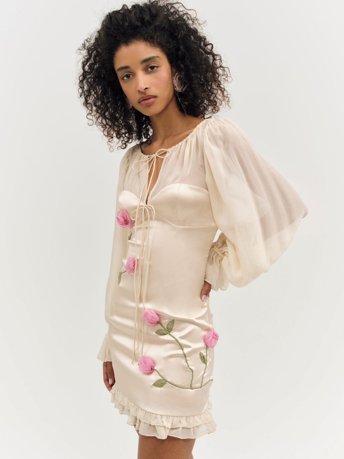 Ophelie Organza Mini Dress - Blush