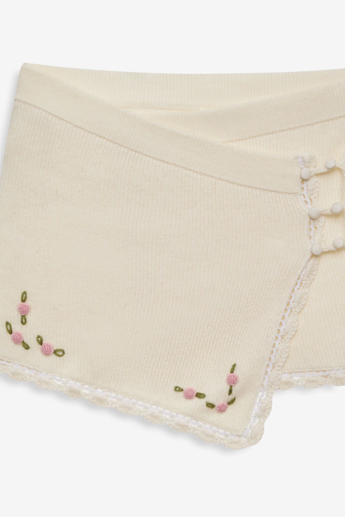 Pheobe Knit Mini Skirt - Cream