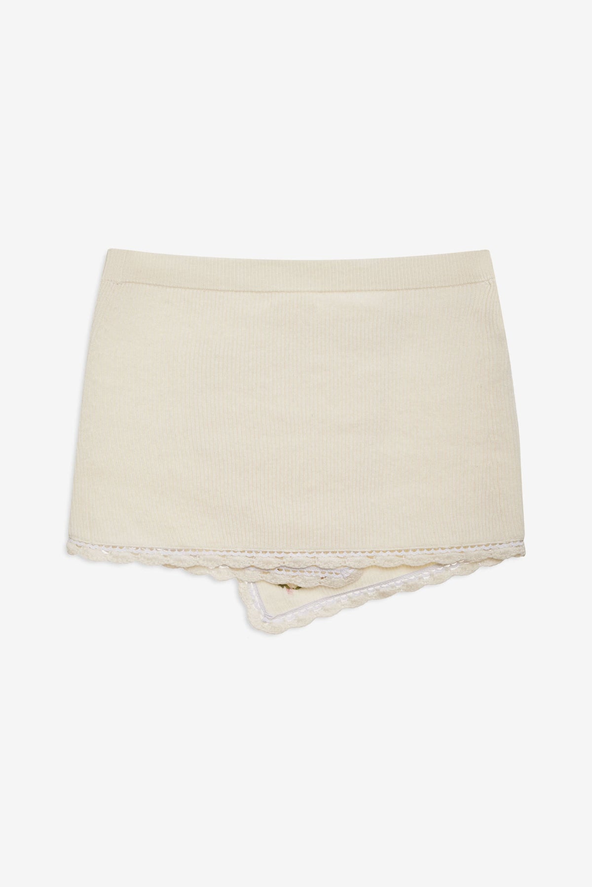 Pheobe Knit Mini Skirt - Cream
