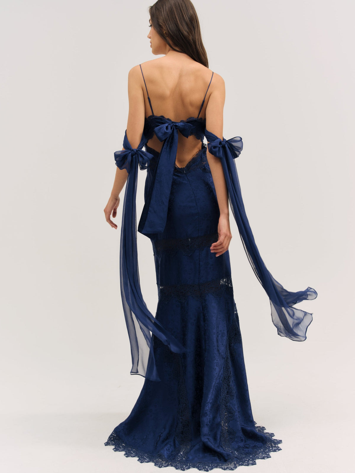 Rita Lace Gown - Navy