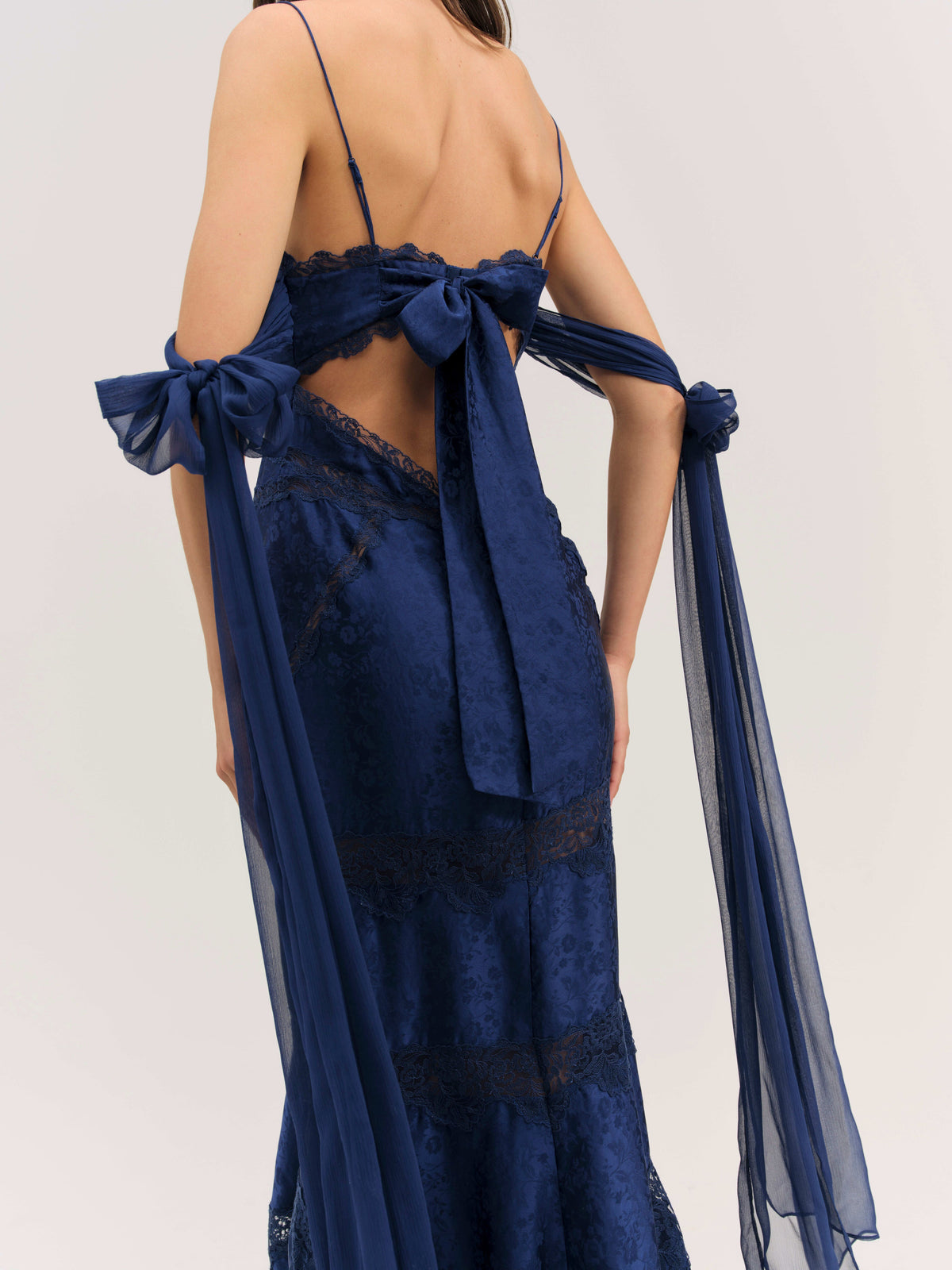 Rita Lace Gown - Navy