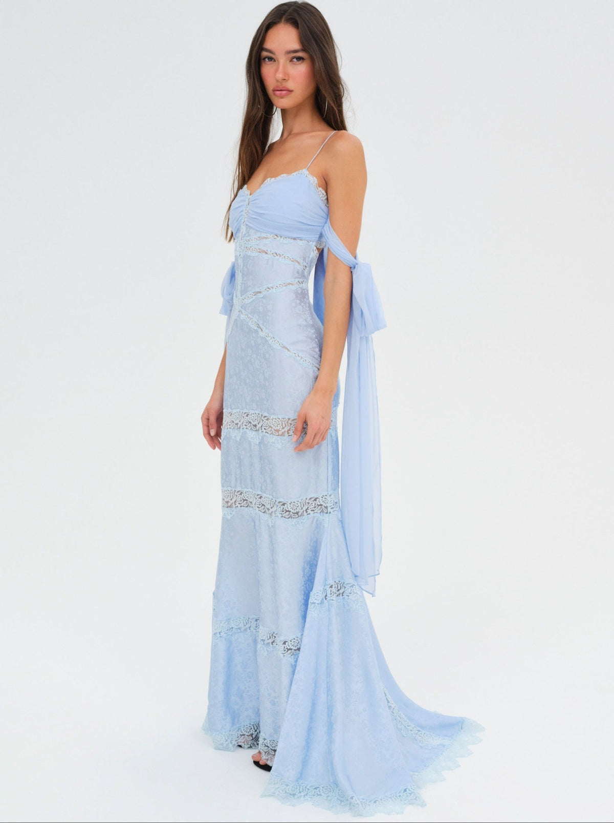Rita Lace Gown - Blue