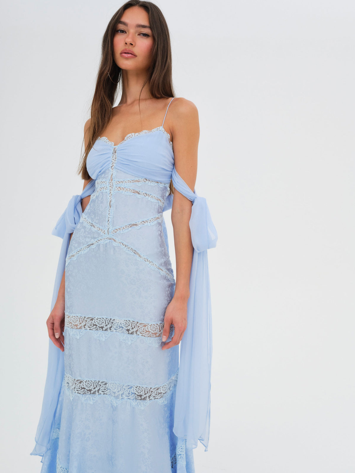 Rita Lace Gown - Blue