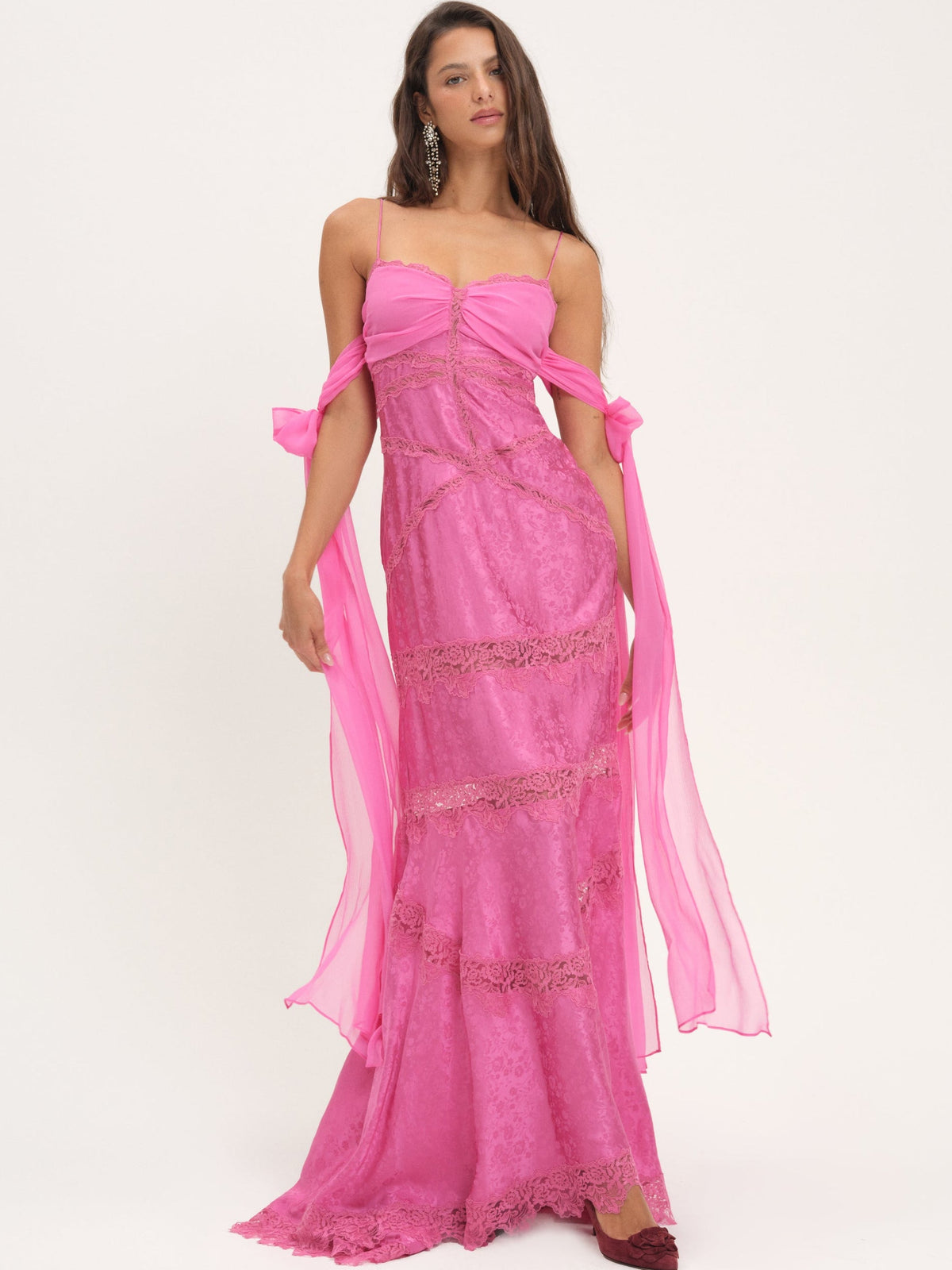 Rita Lace Gown - Pink