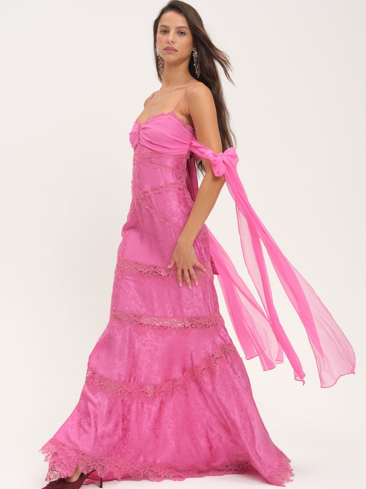 Rita Lace Gown - Pink