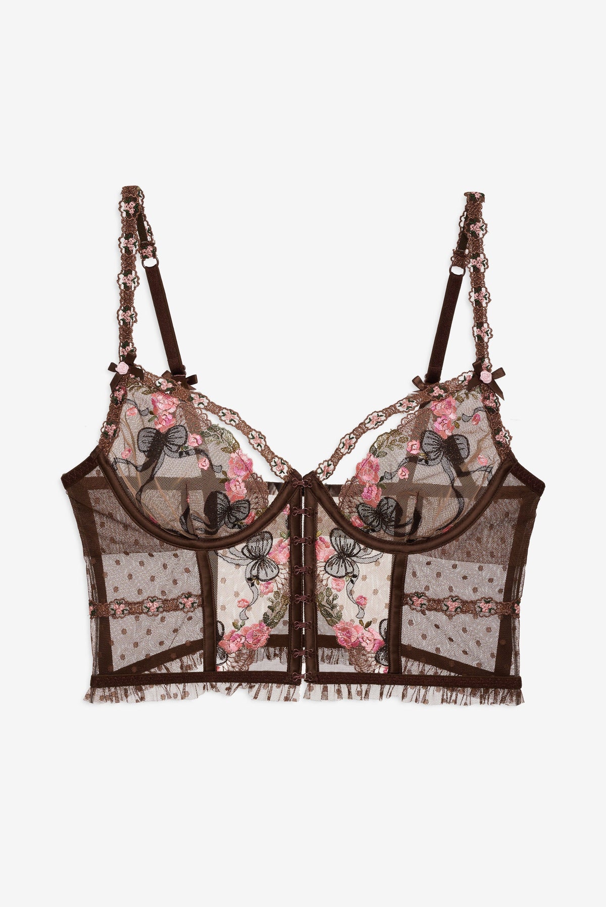 Runaway Bows Bustier - Brown