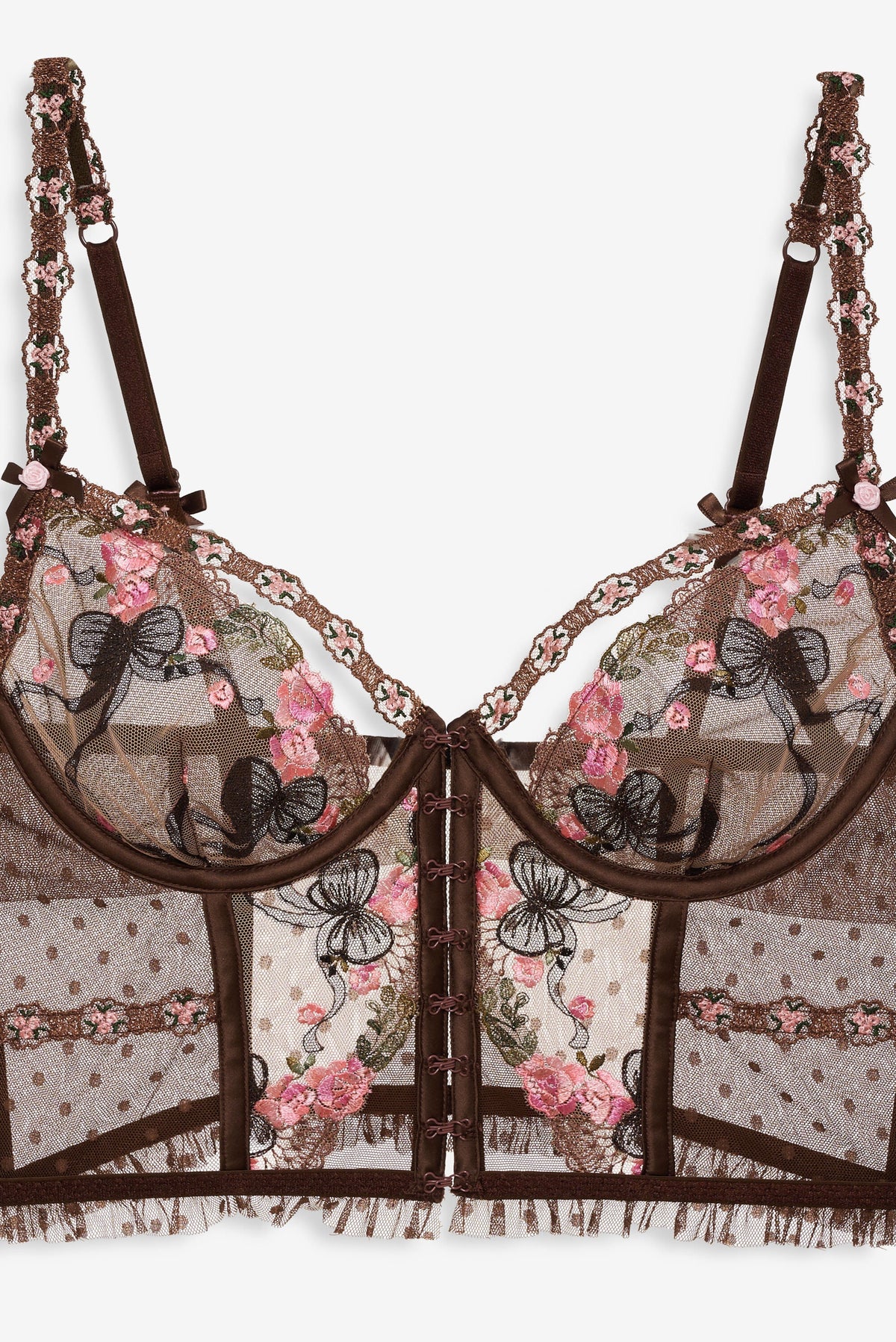 Runaway Bows Bustier - Brown
