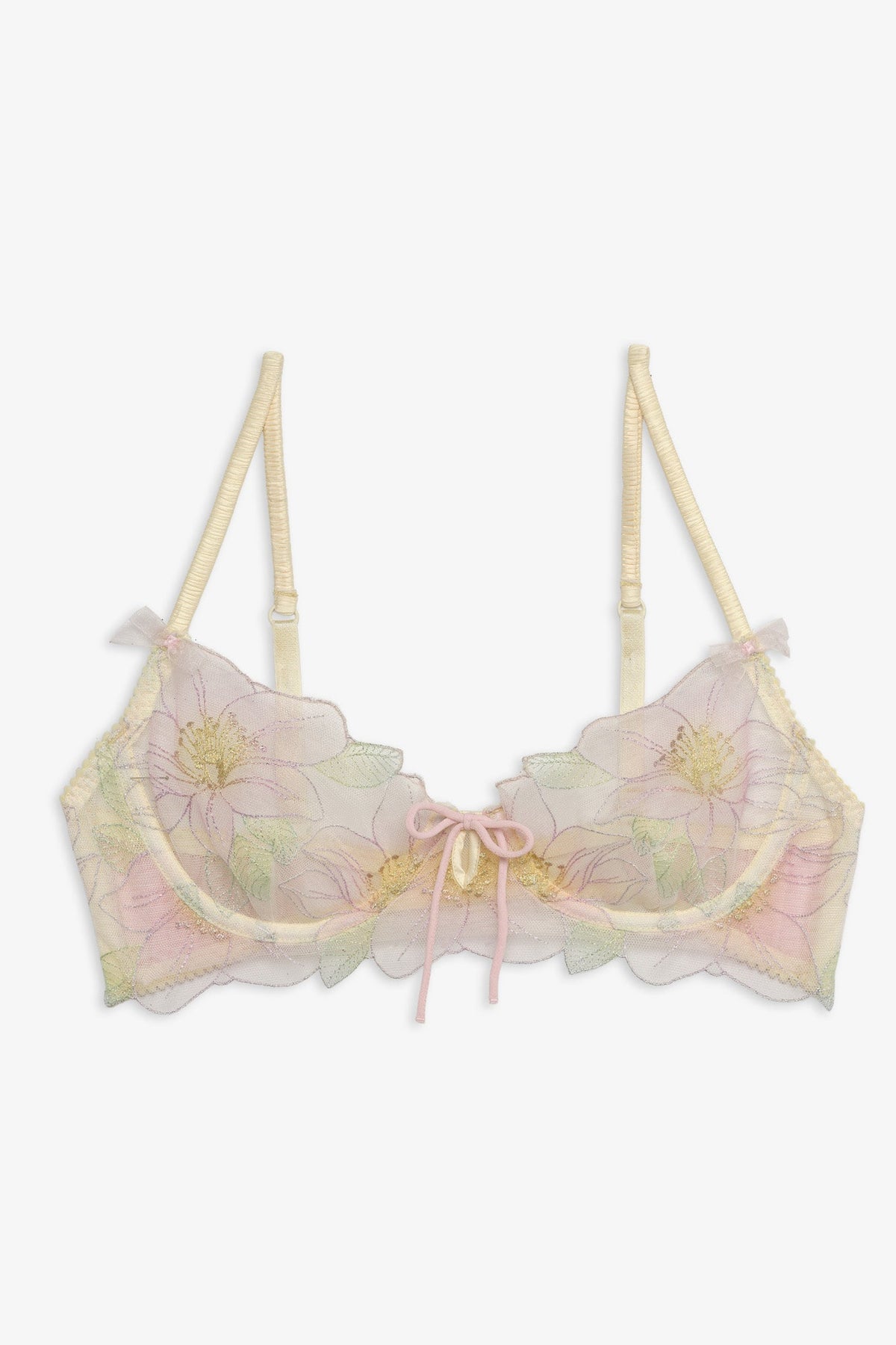 Blush Hibiscus Underwire Bra - Pink