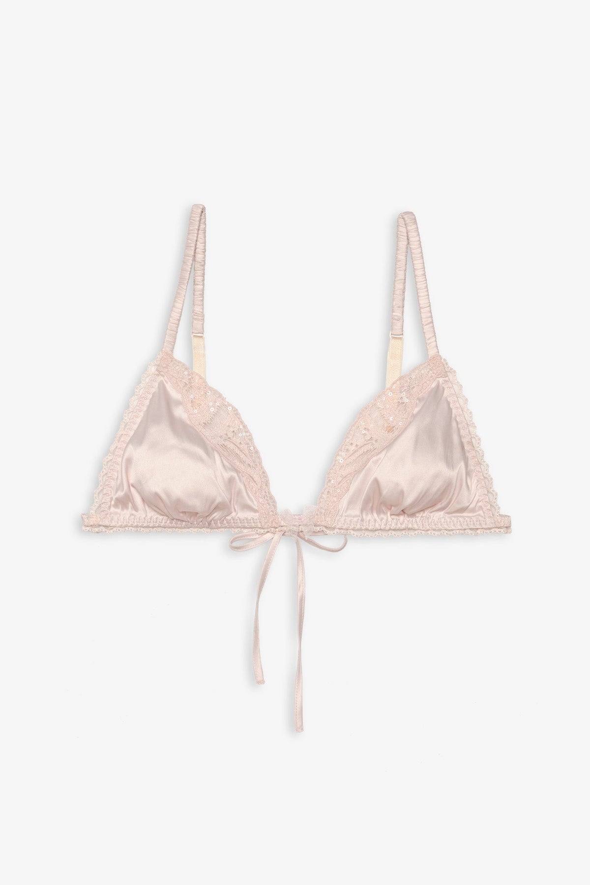 Seashell Beaded Bralette - Peach