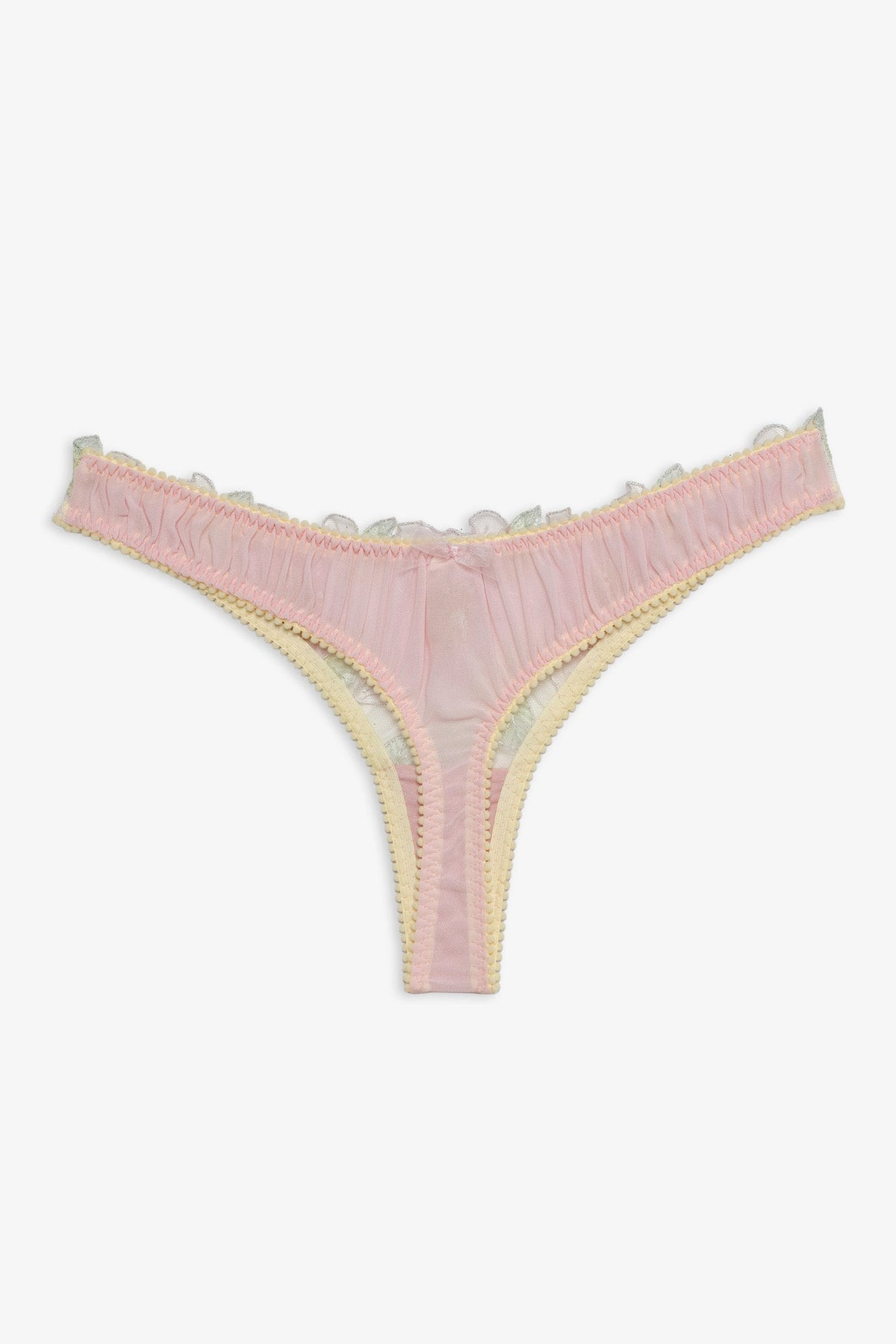 Blush Hibiscus Thong Panty - Pink