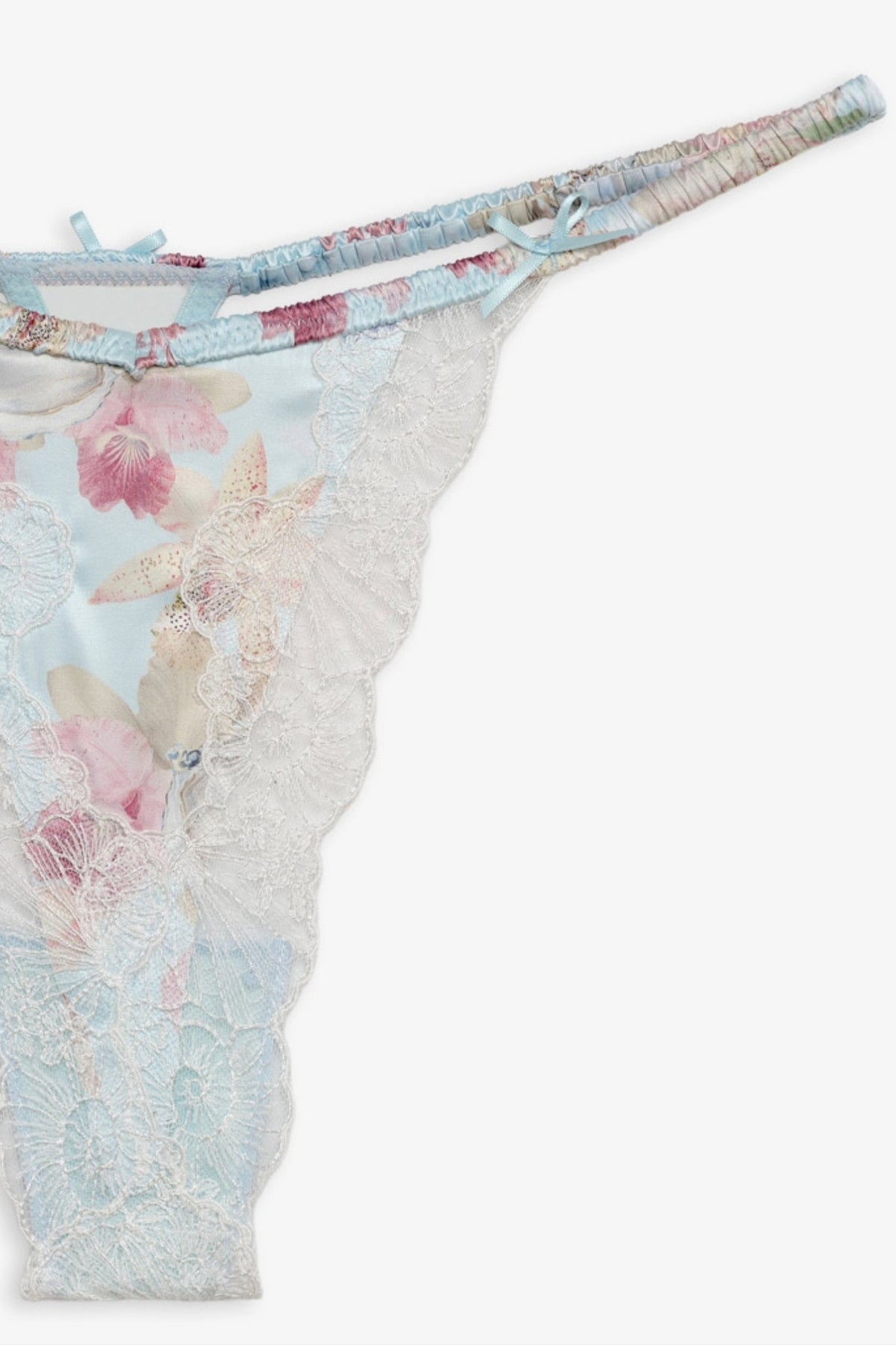 Hearts Adrift Thong Panty - Blue