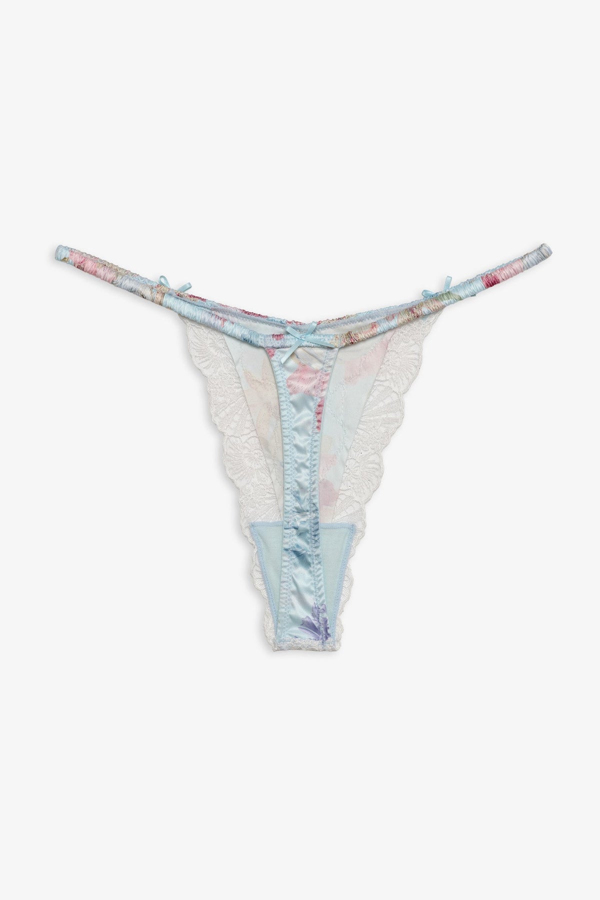 Hearts Adrift Thong Panty - Blue