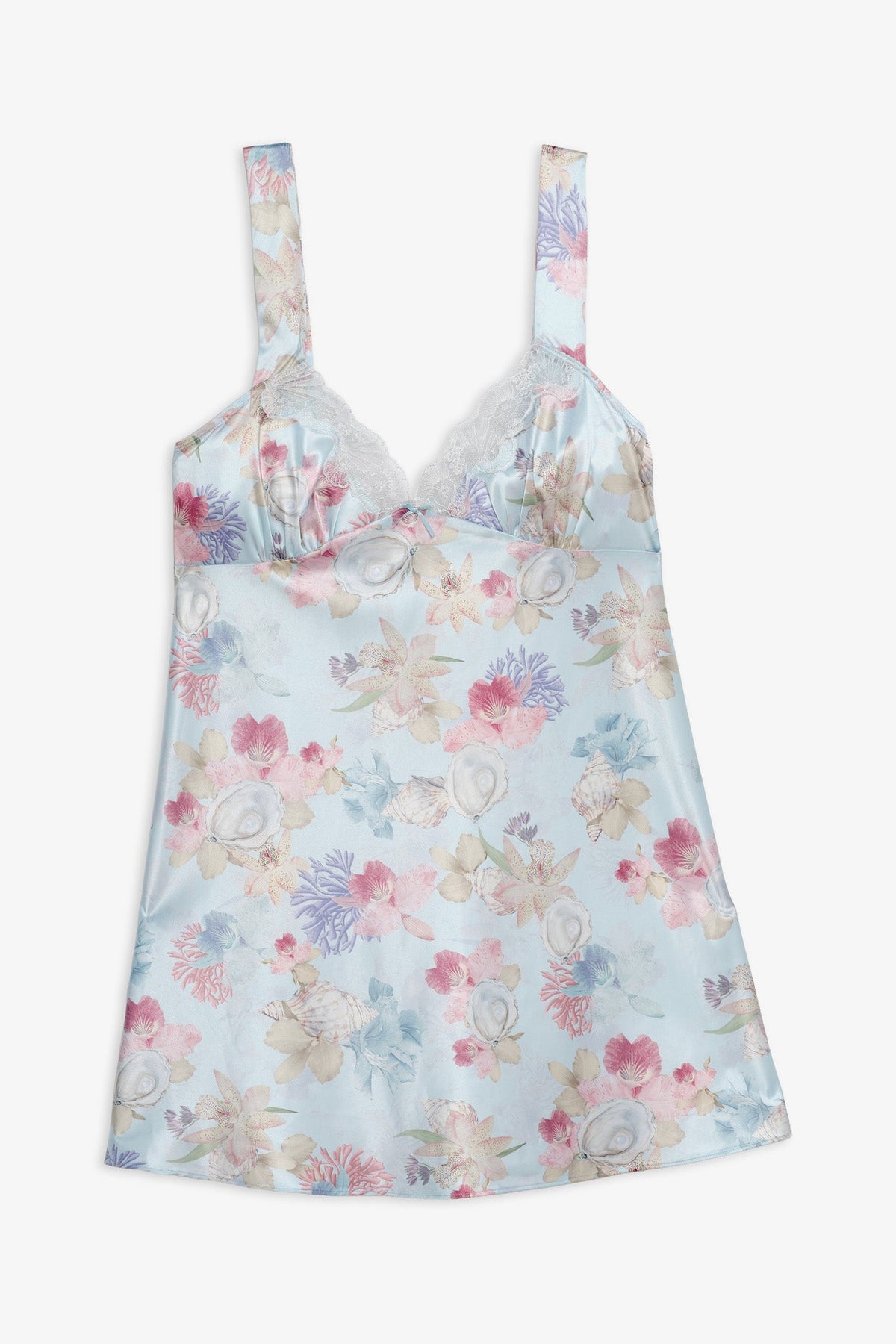 Hearts Adrift Slip Dress - Blue