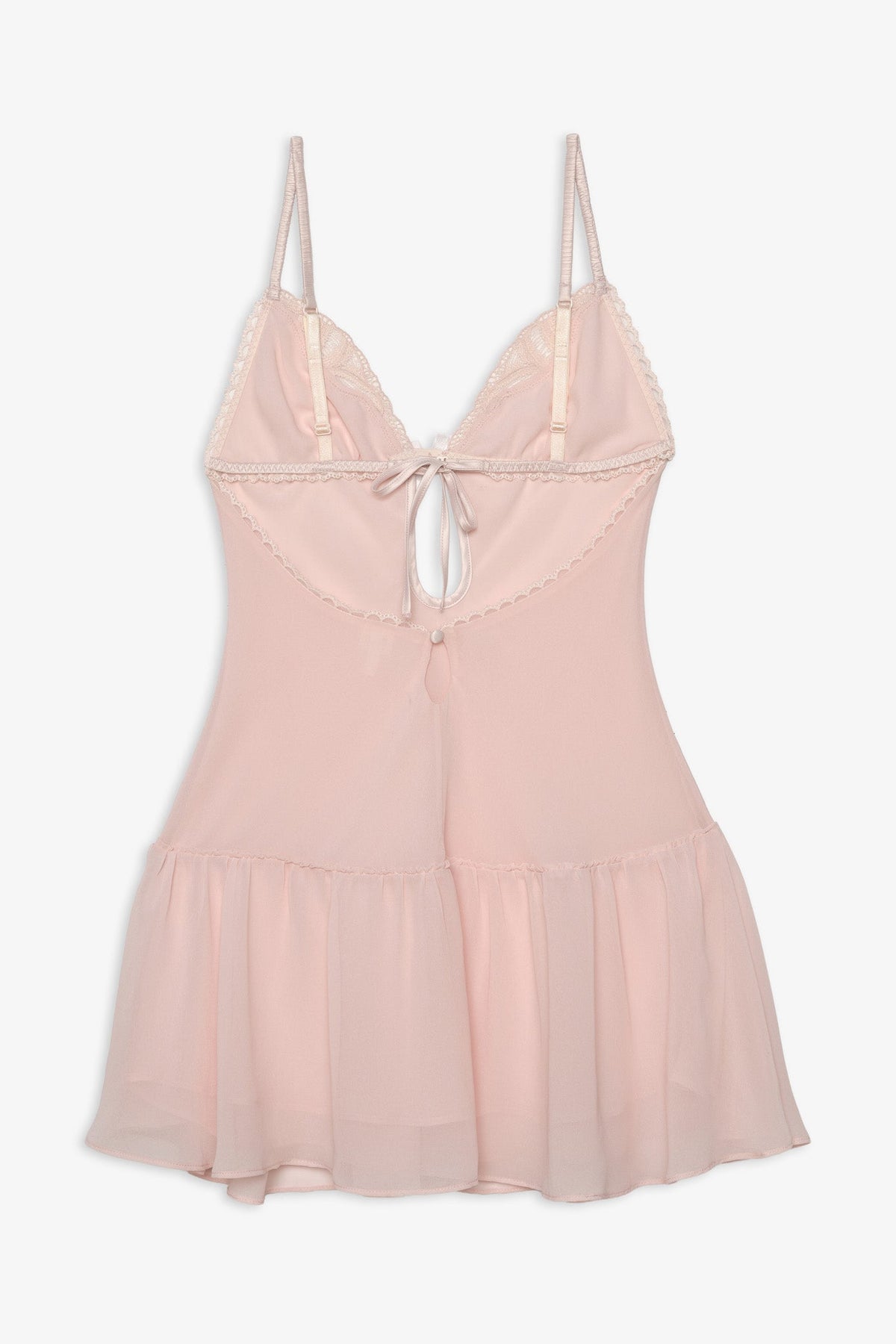 Seashell Beaded Slip Dress - Peach