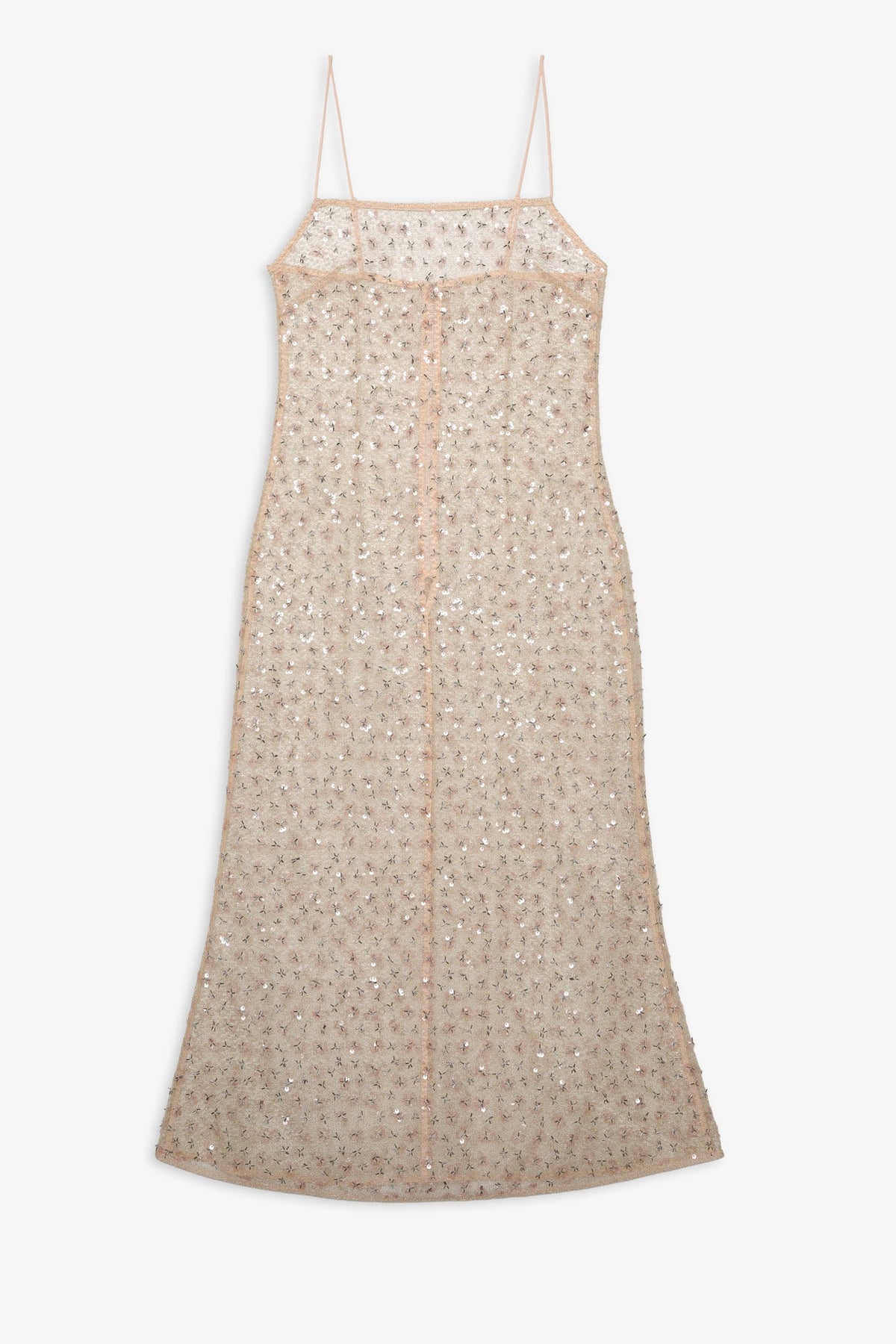 Washed Ashore Midi Slip Dress - Blushy Nude