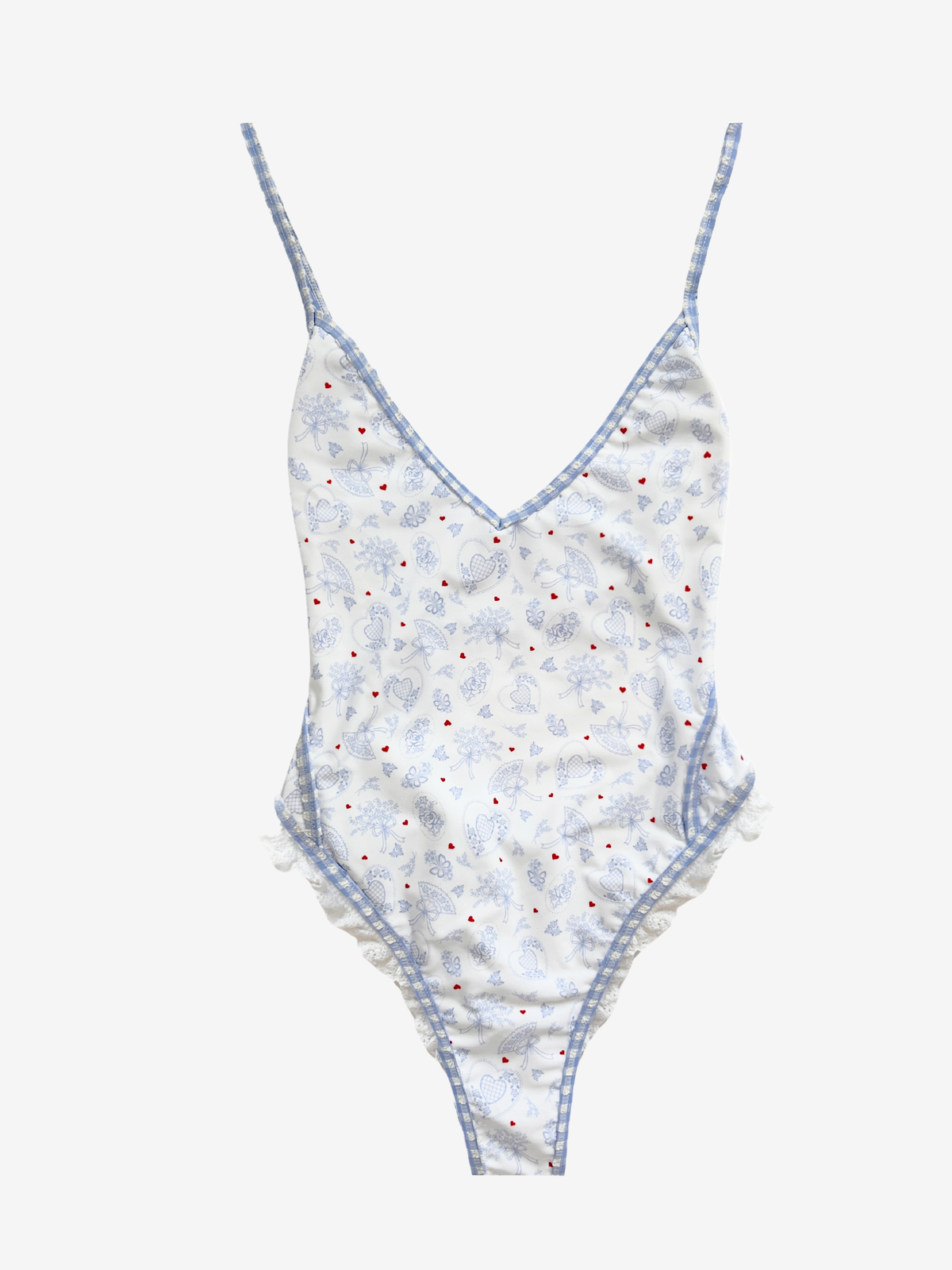 Strappy One Piece Swimsuit - Blue