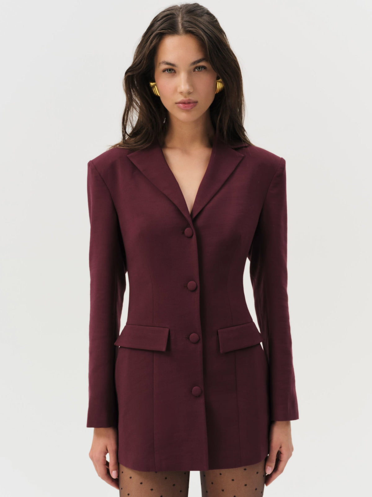 Selena Blazer - Burgundy