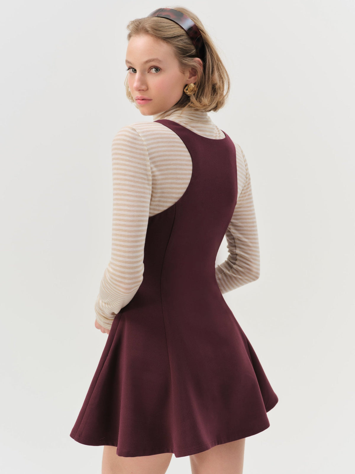 Selena Mini Dress - Burgundy