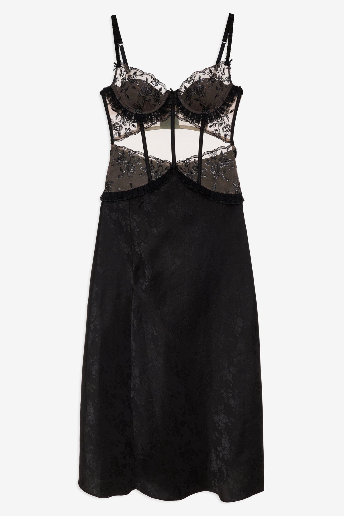 Sonia Maxi Slip Dress - Black