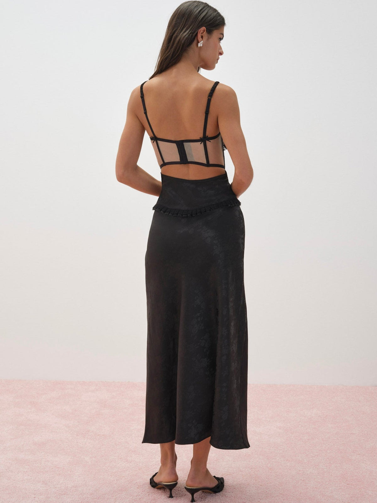 Sonia Maxi Slip Dress - Black