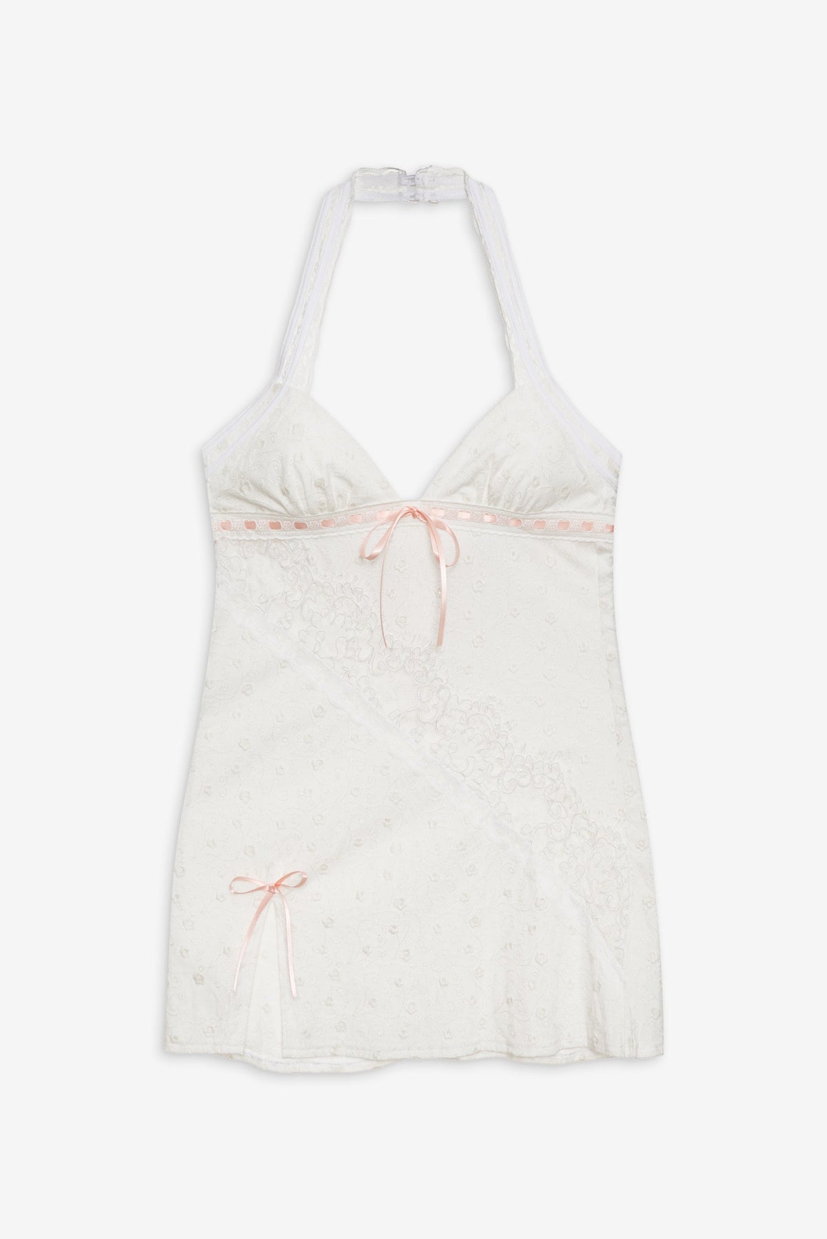 Summer Swirl Eyelet Slip Dress - White