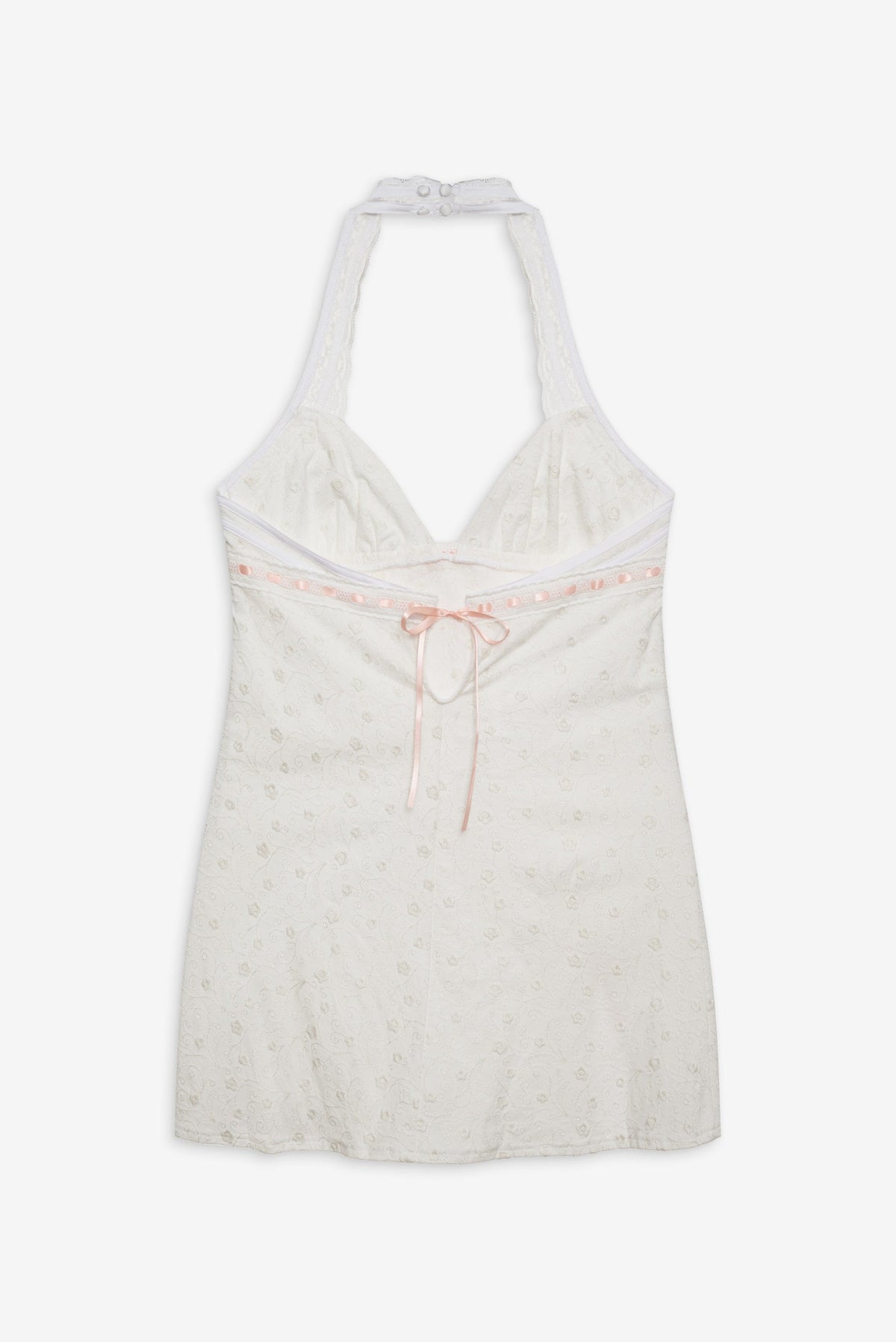 Summer Swirl Eyelet Slip Dress - White