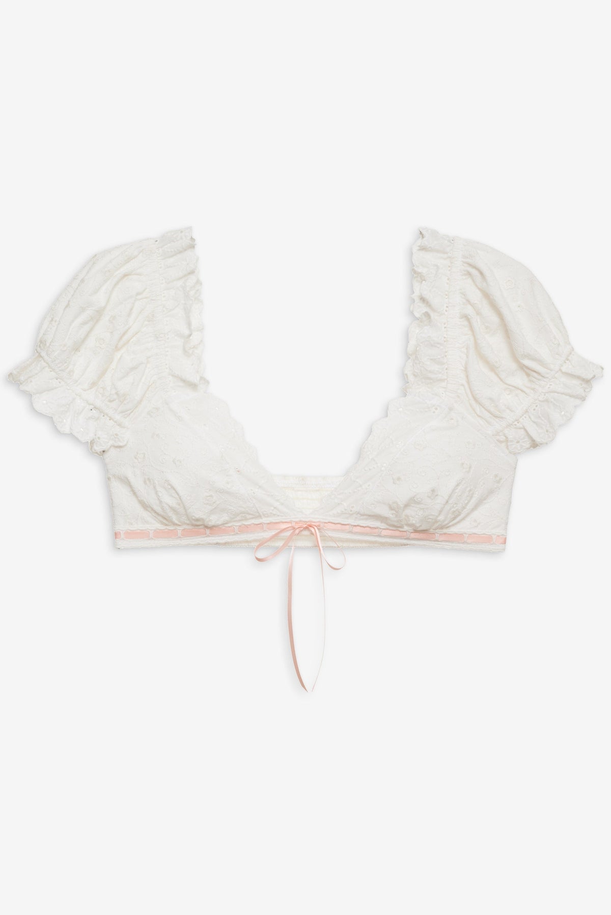 Summer Swirl Eyelet Top - White
