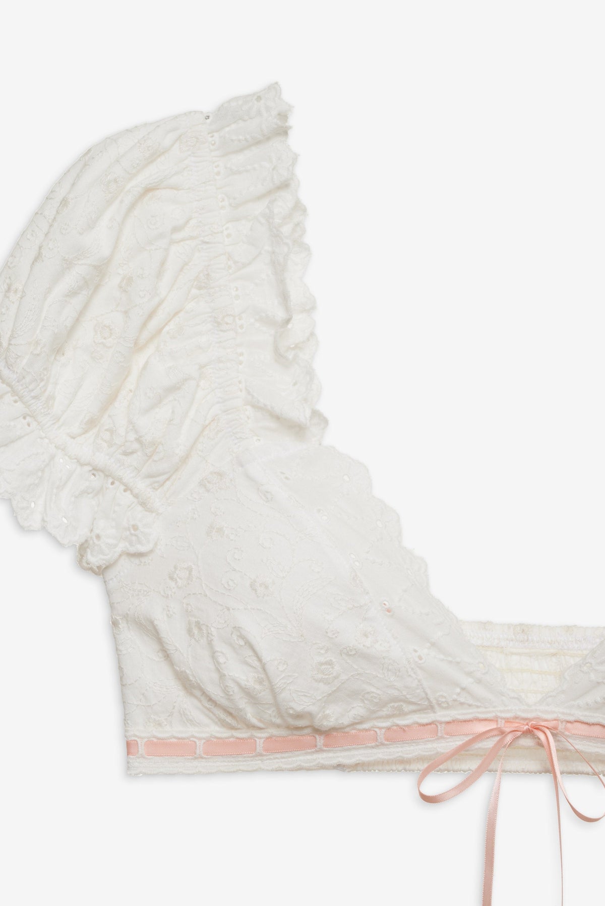 Summer Swirl Eyelet Top - White