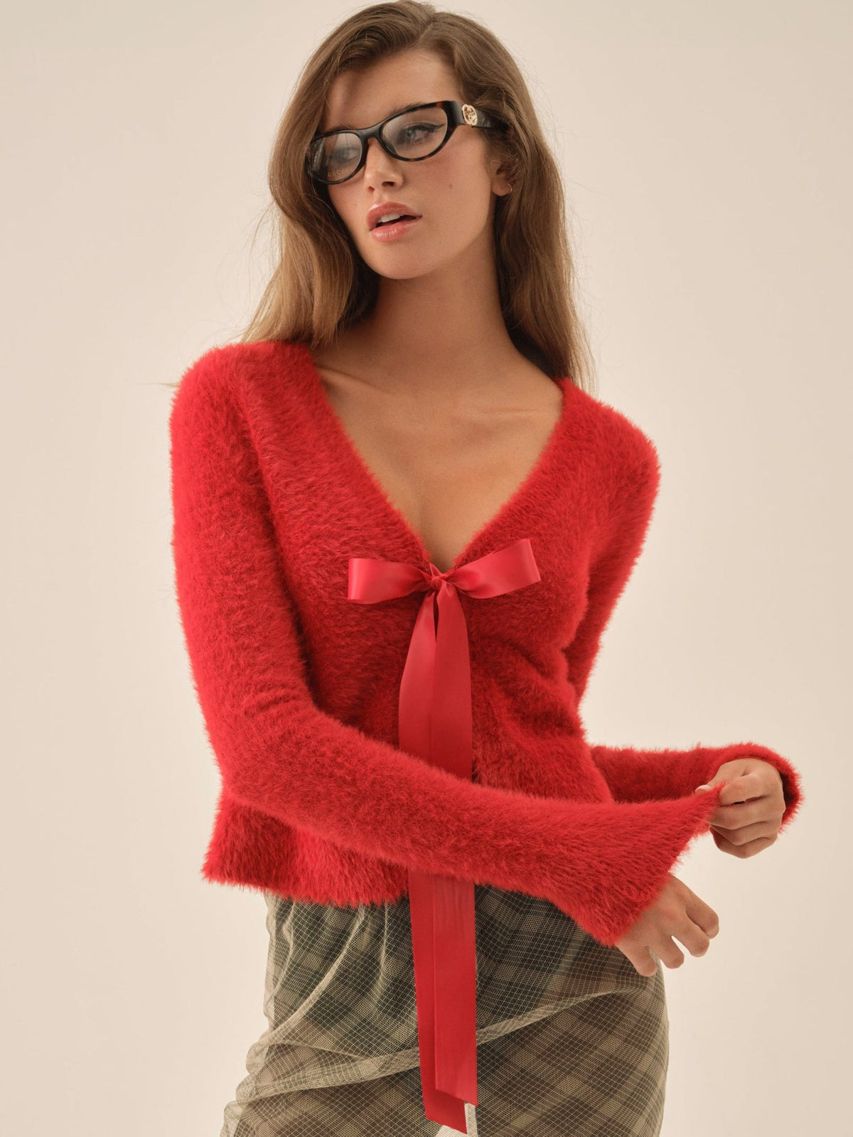 Tayla Knit Cardigan - Red