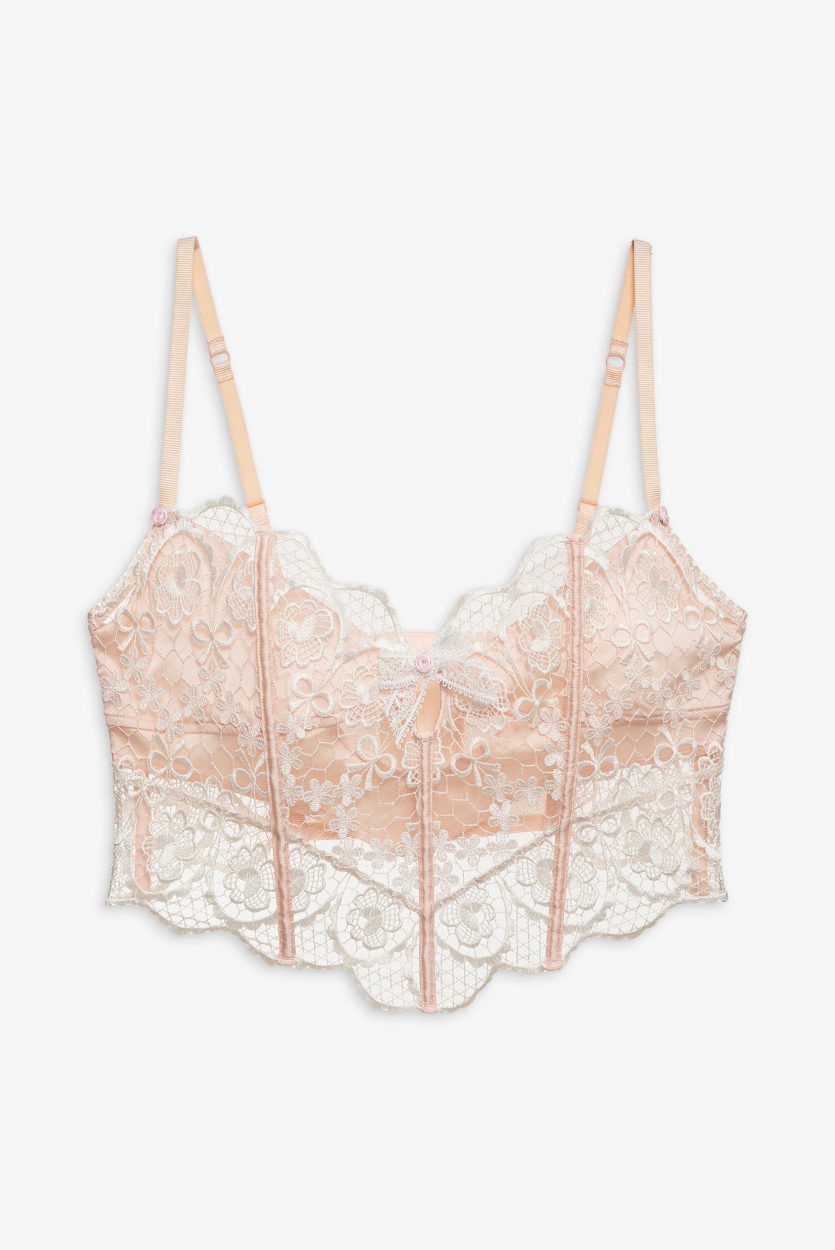Tea Cake Lace Bustier - White