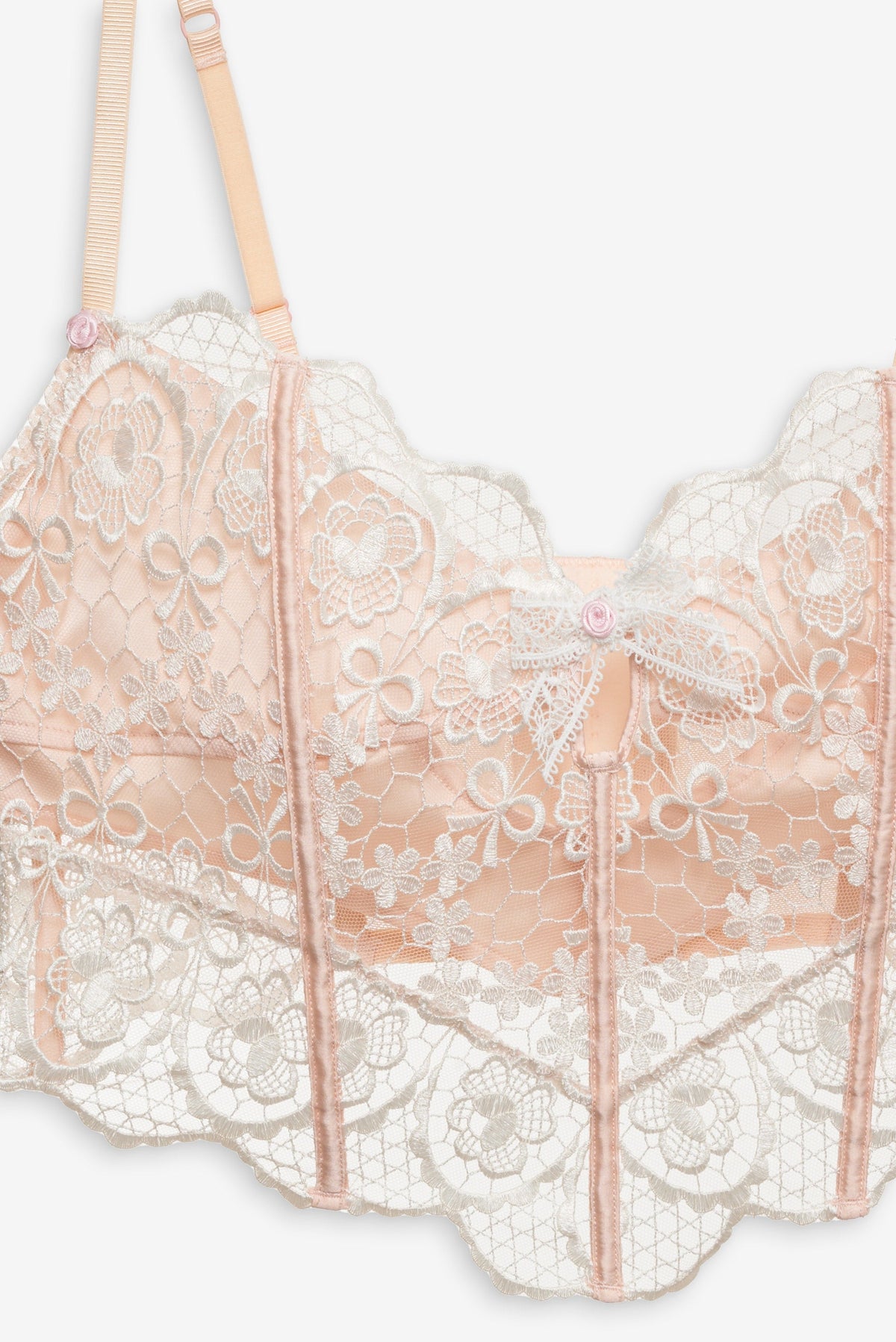 Tea Cake Lace Bustier - White